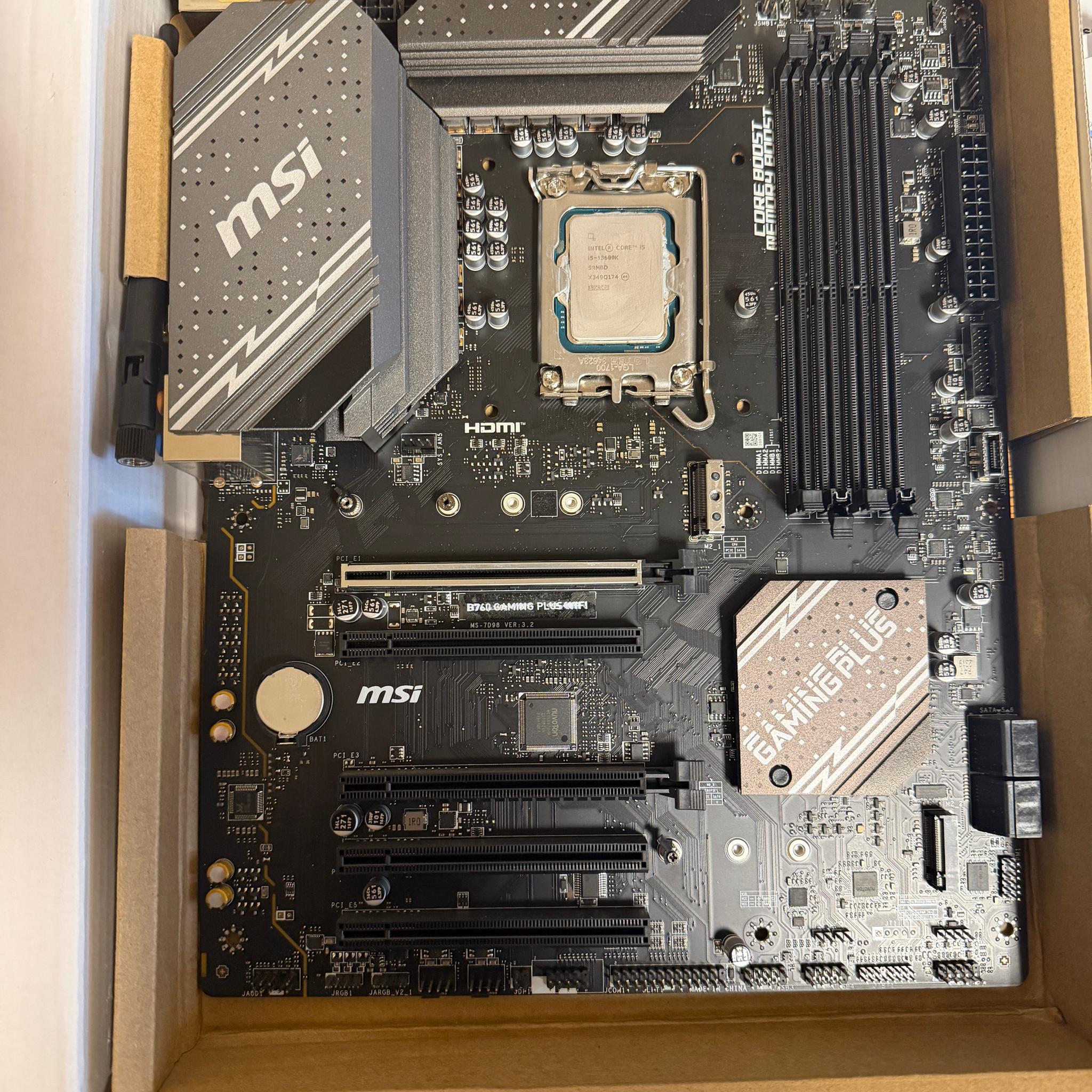 MSI B760 Gaming Plus Wifi w/ Intel Core I5-13600k