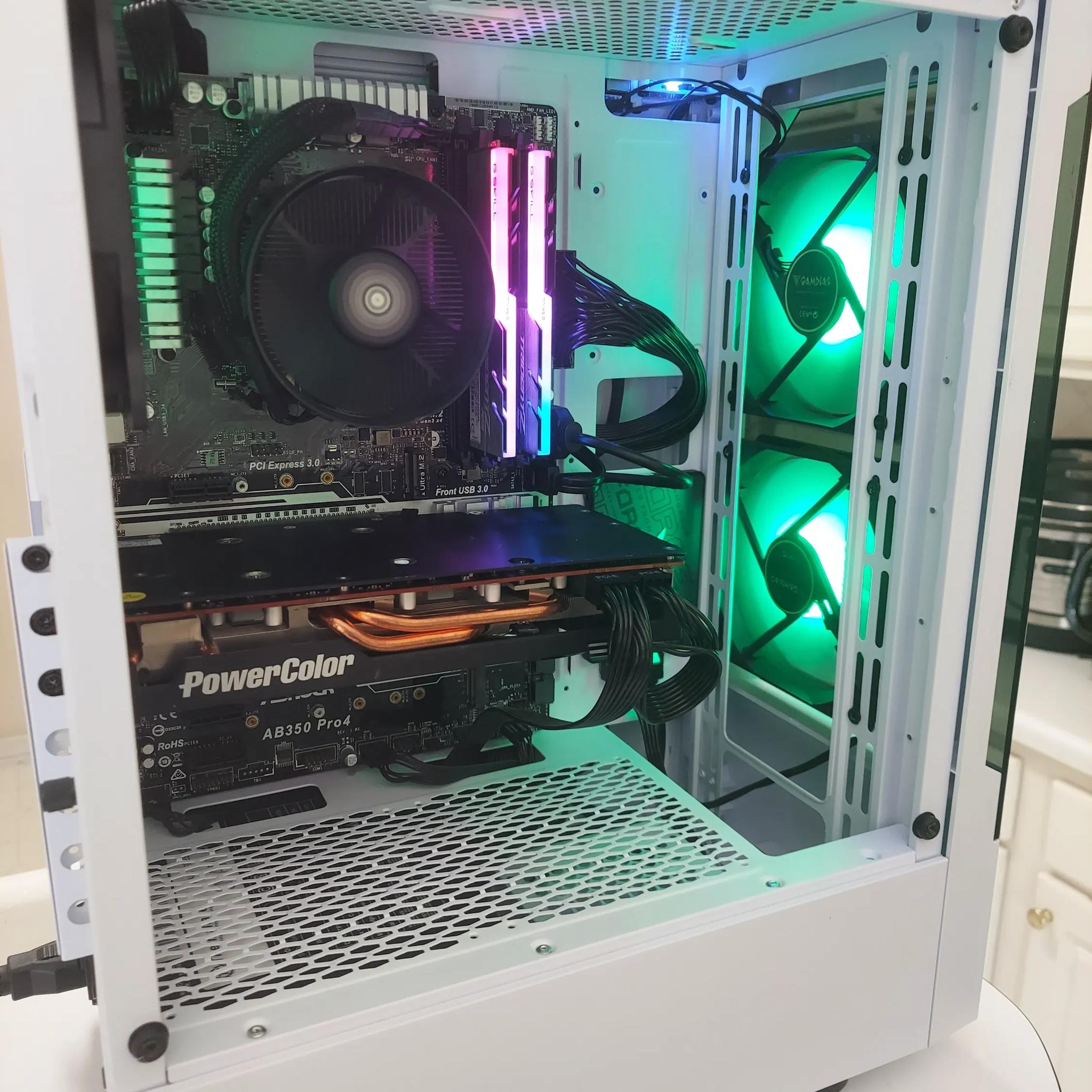Budget Gaming Computer!         *RGB*  Ryzen 7 2700x 16GB DDR4 Radeon RX 5700 XT PC