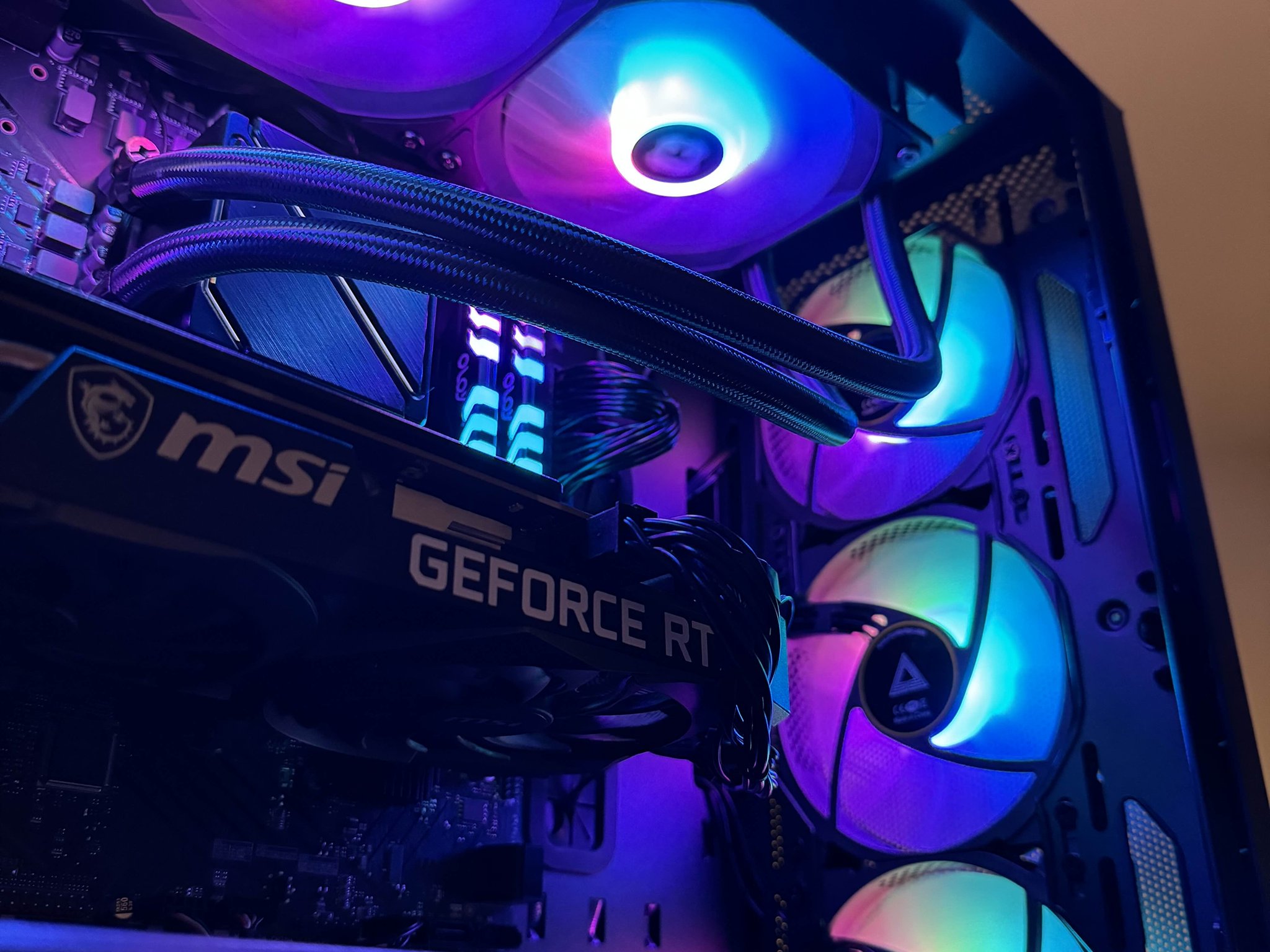 Zirconia💎 Intel 13100f 32GB DDR4 RTX 3060 Ti 1TB NVME SSD Gaming, Streaming and Content Computer