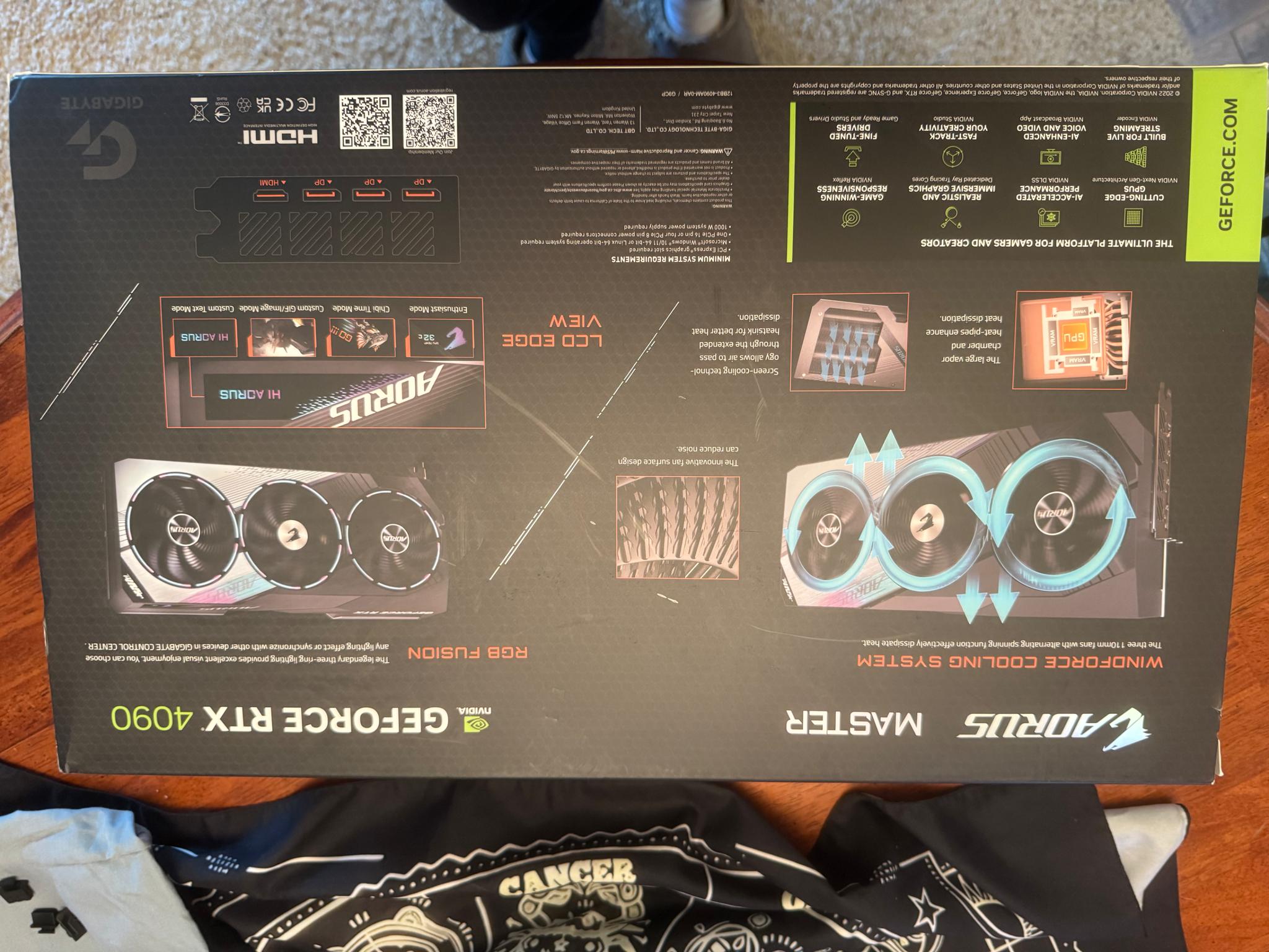 **For Sale** GeForce Rtx 4090 Gigabyte Aorus Master