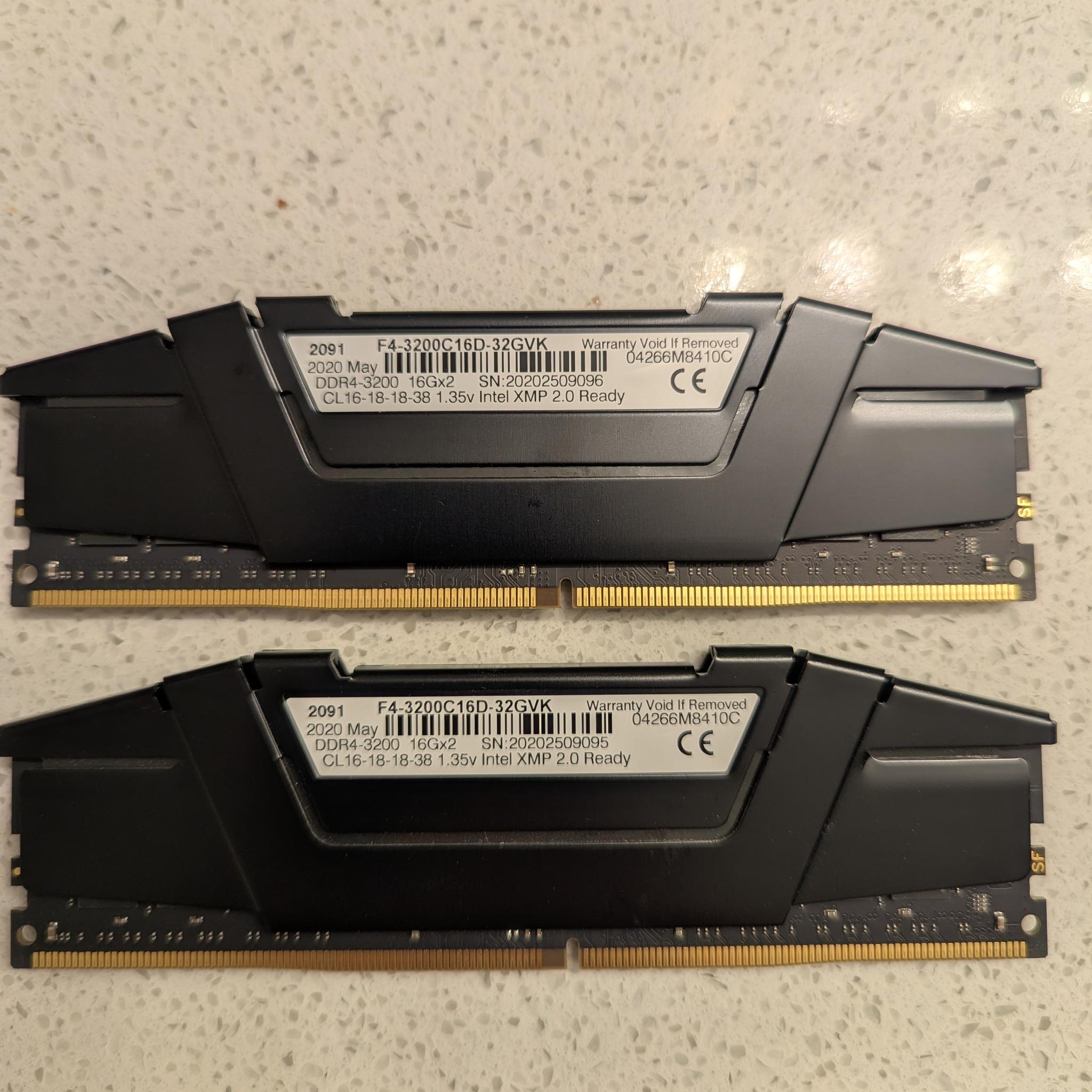 G.Skill Ripjaws V 32GB(16x2) 3200MHz