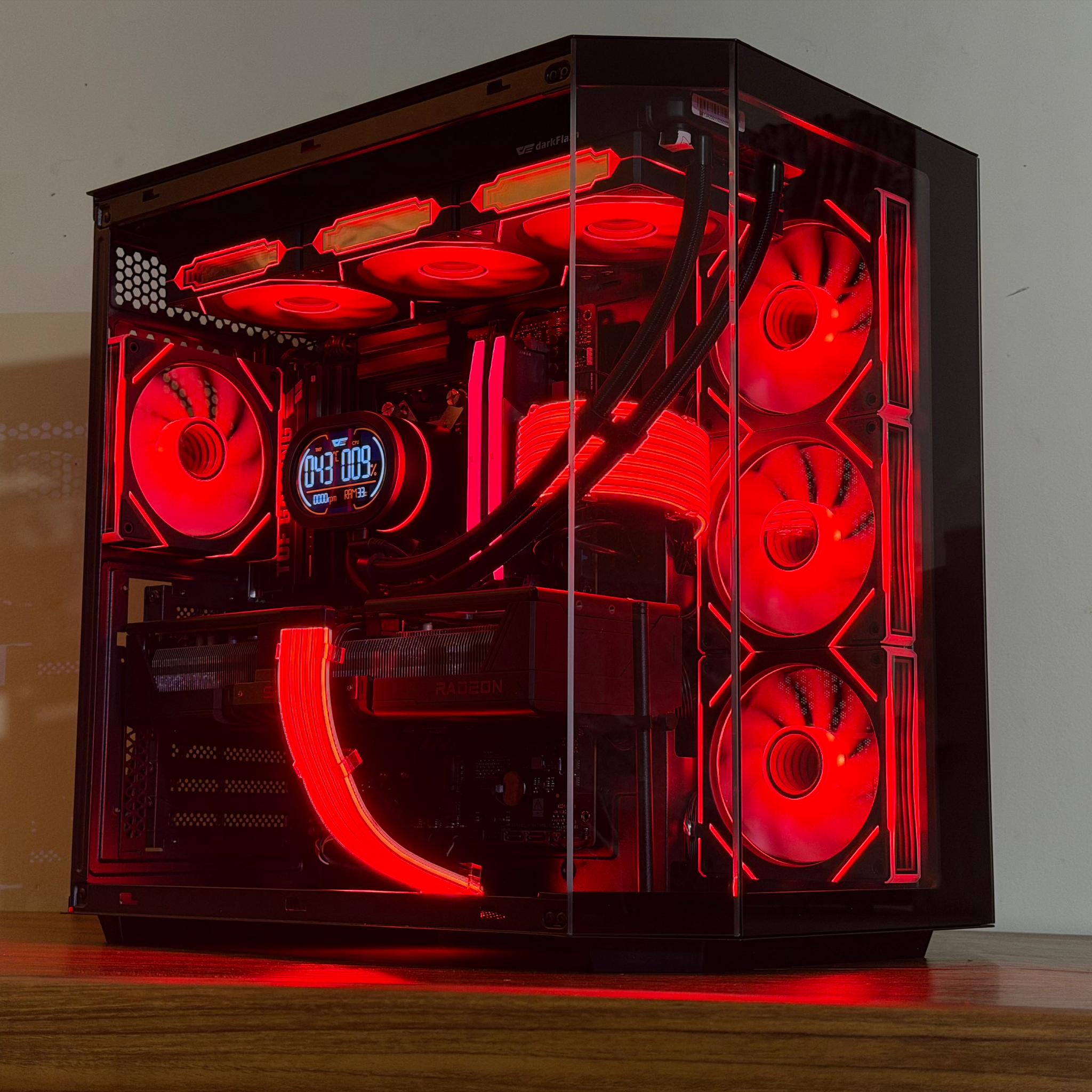 ⚡Obsidian X — Ryzen 9 7900X • RX 9070 XT • 32GB DDR5 • Black RGB Beast