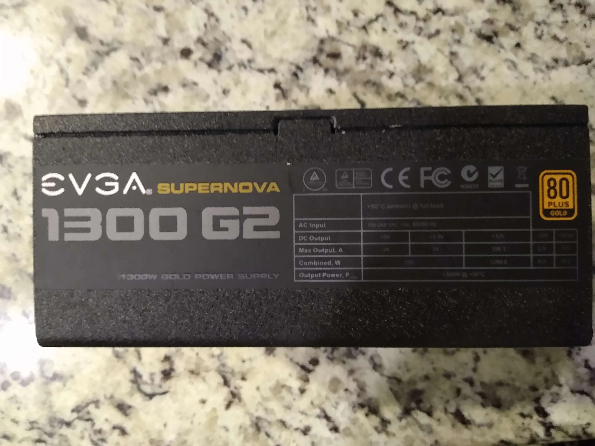 1300w 80+ gold used .cleaned . works as it should . 