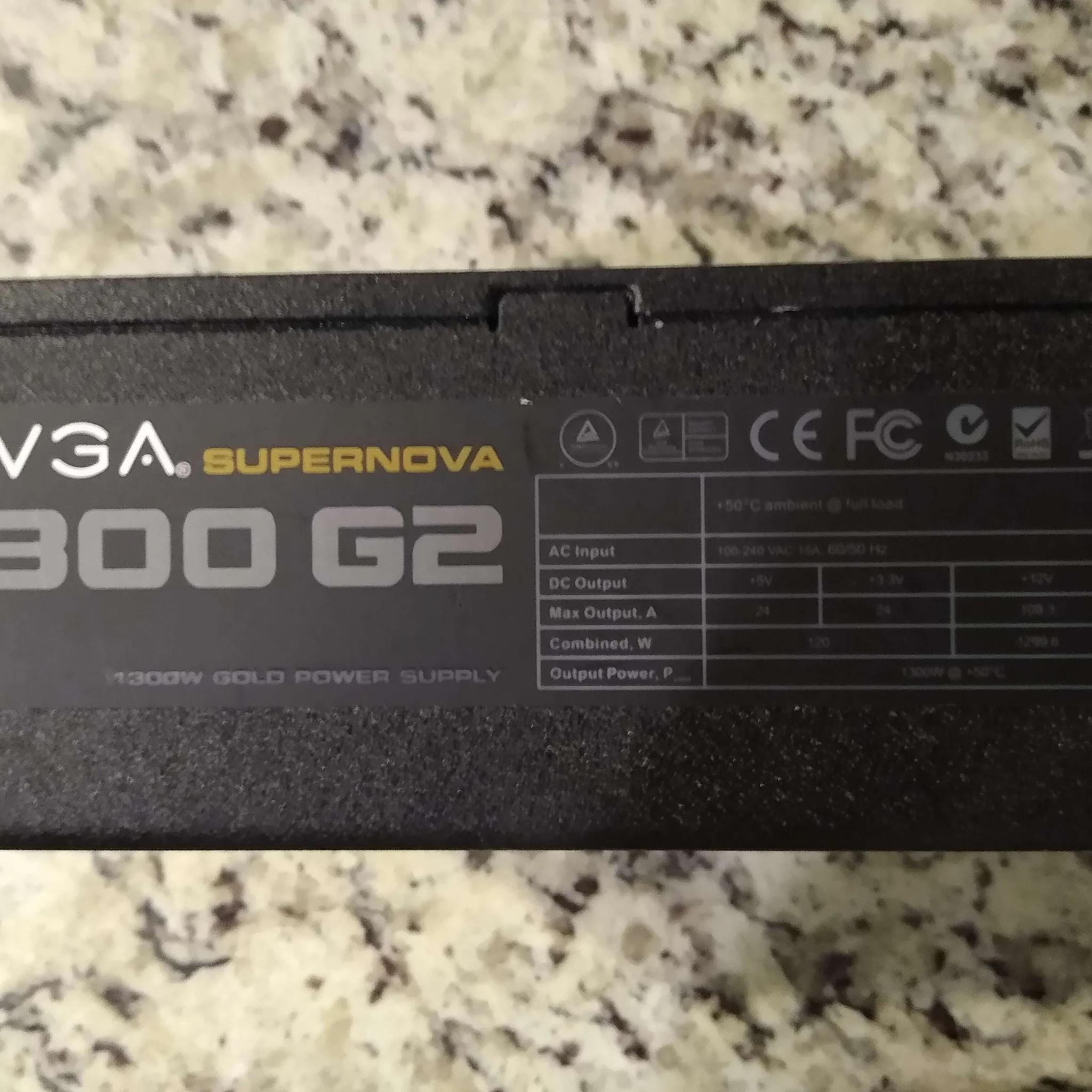1300w 80+ gold used .cleaned . works as it should . 