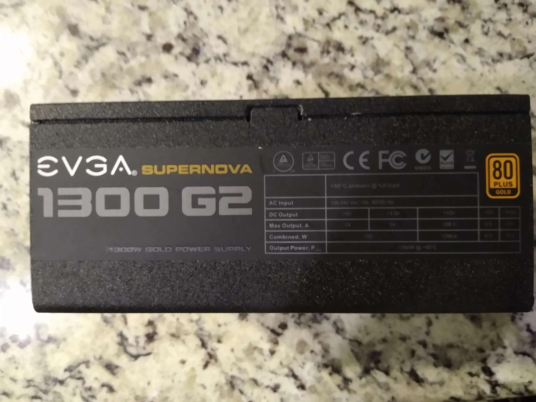 1300w 80+ gold used .cleaned . works as it should . 
