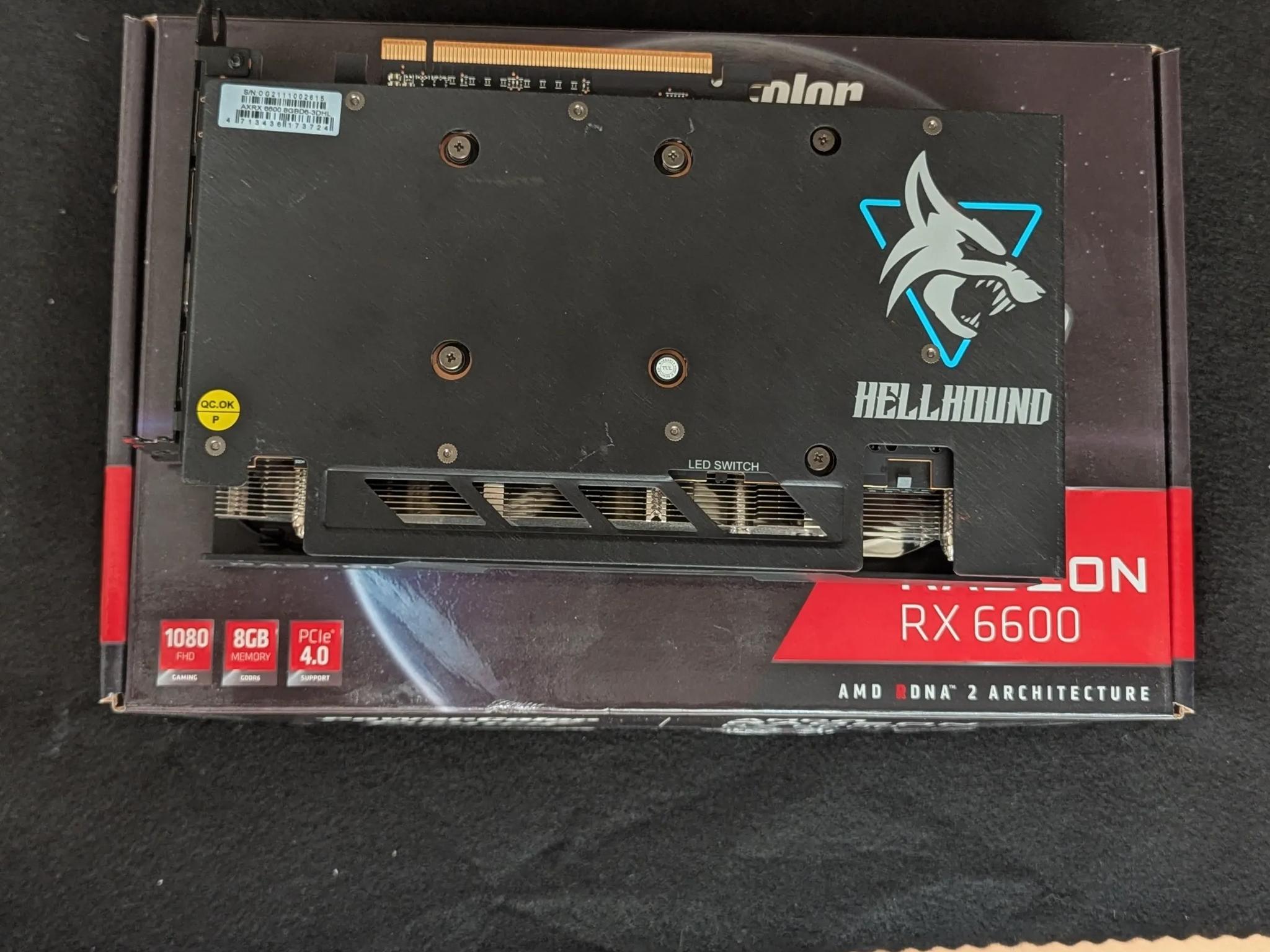 🐺 PowerColor Hellhound RX 6600 – 1080p Gaming Beast | Cool & Efficient 🎮