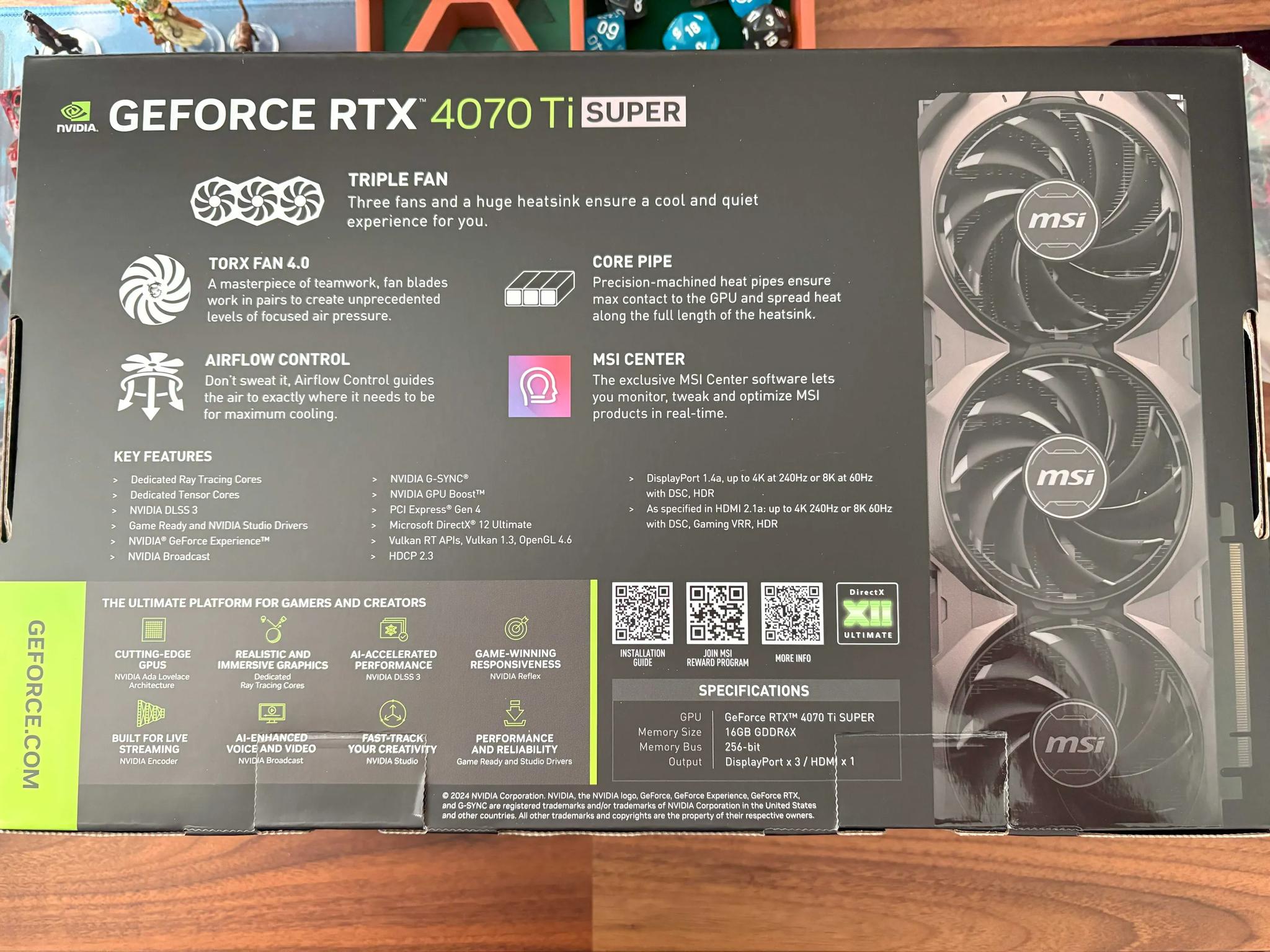 MSI Shadow 3X Geforce RTX 4070TI Super