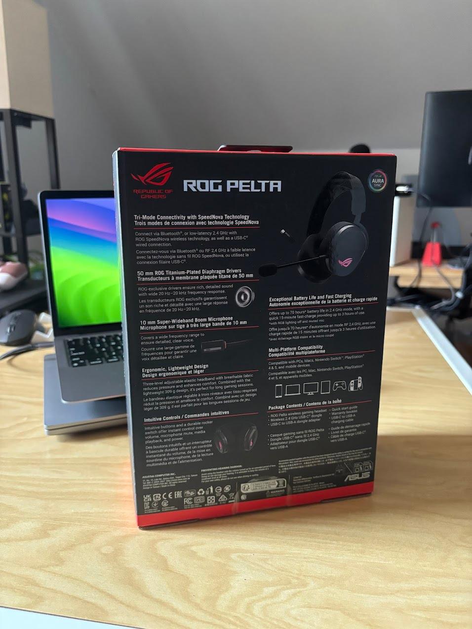 Sealed, Never Opened | ASUS ROG Pelta Wireless Gaming Headset with Detachable Mic