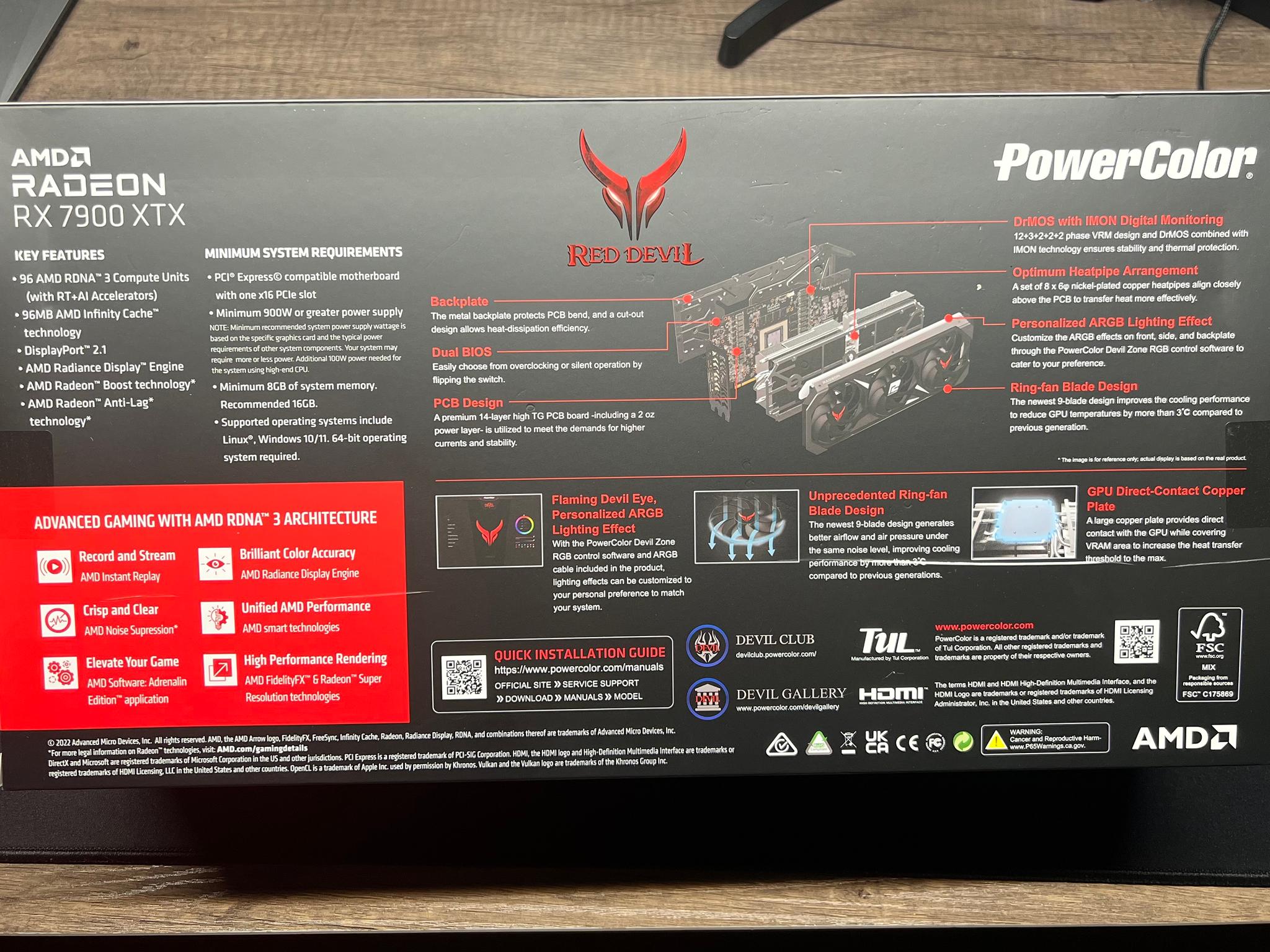 Power Color AMD Radeon RX 7900XTX Red Devil 24GB