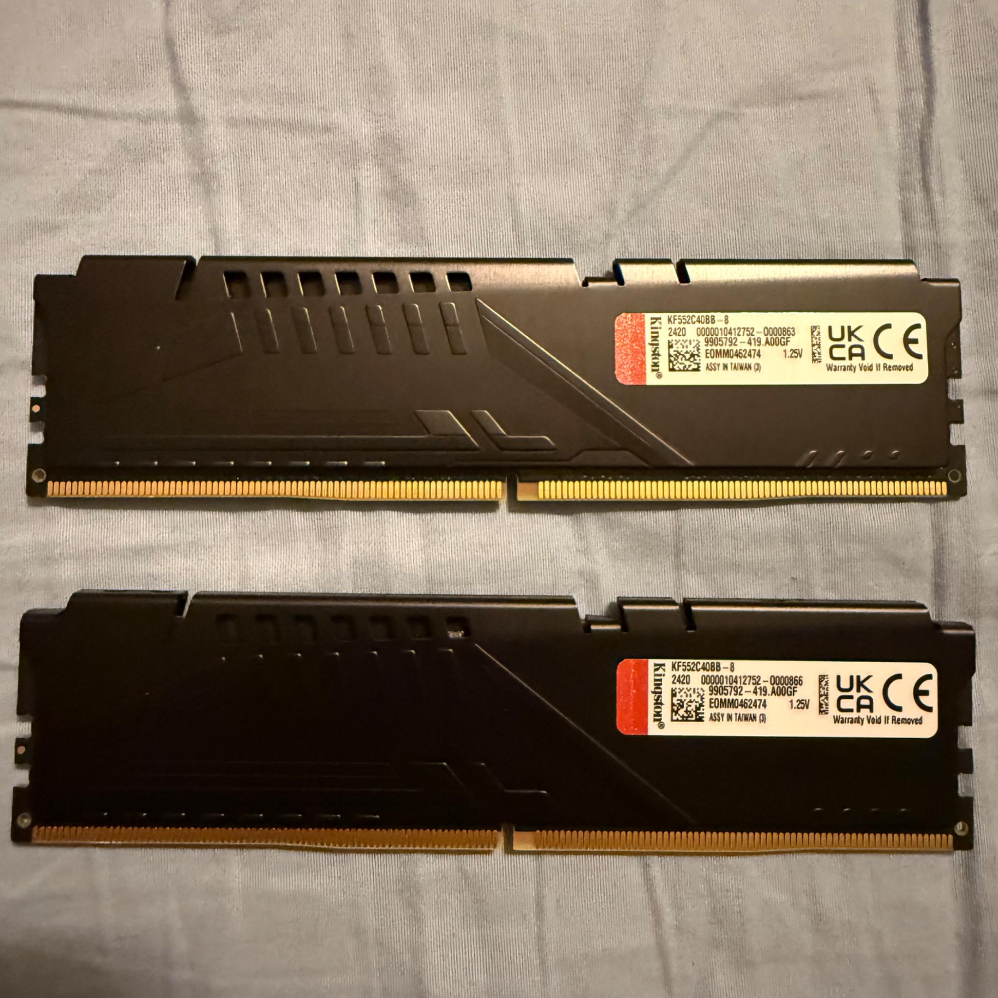 16gb DDR5, 2x8gb