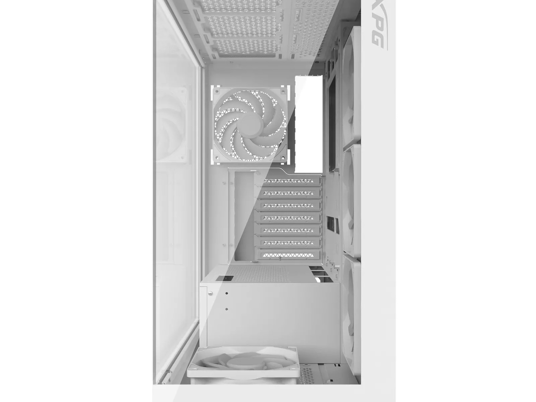 XPG Invader X Mid-Tower Gaming Case With 5 ARGB Fans White