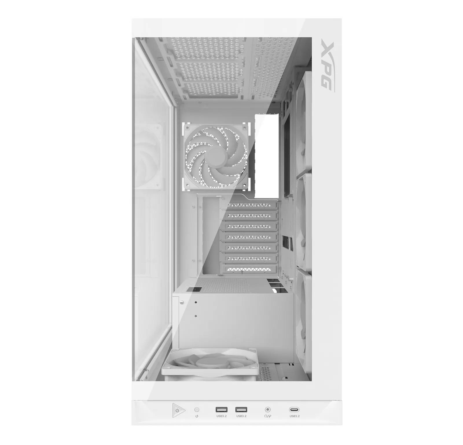 XPG Invader X Mid-Tower Gaming Case With 5 ARGB Fans White