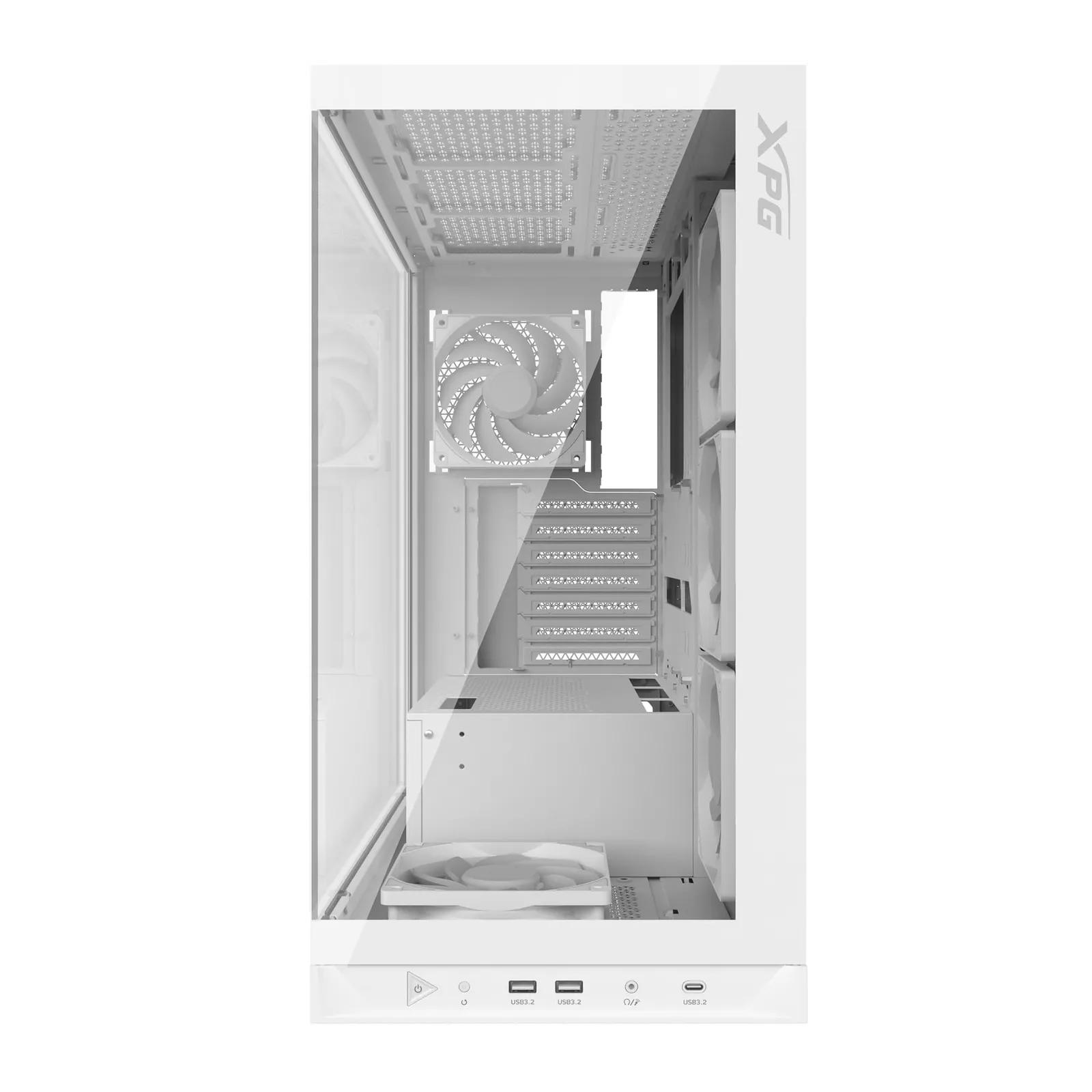 XPG Invader X Mid-Tower Gaming Case With 5 ARGB Fans White