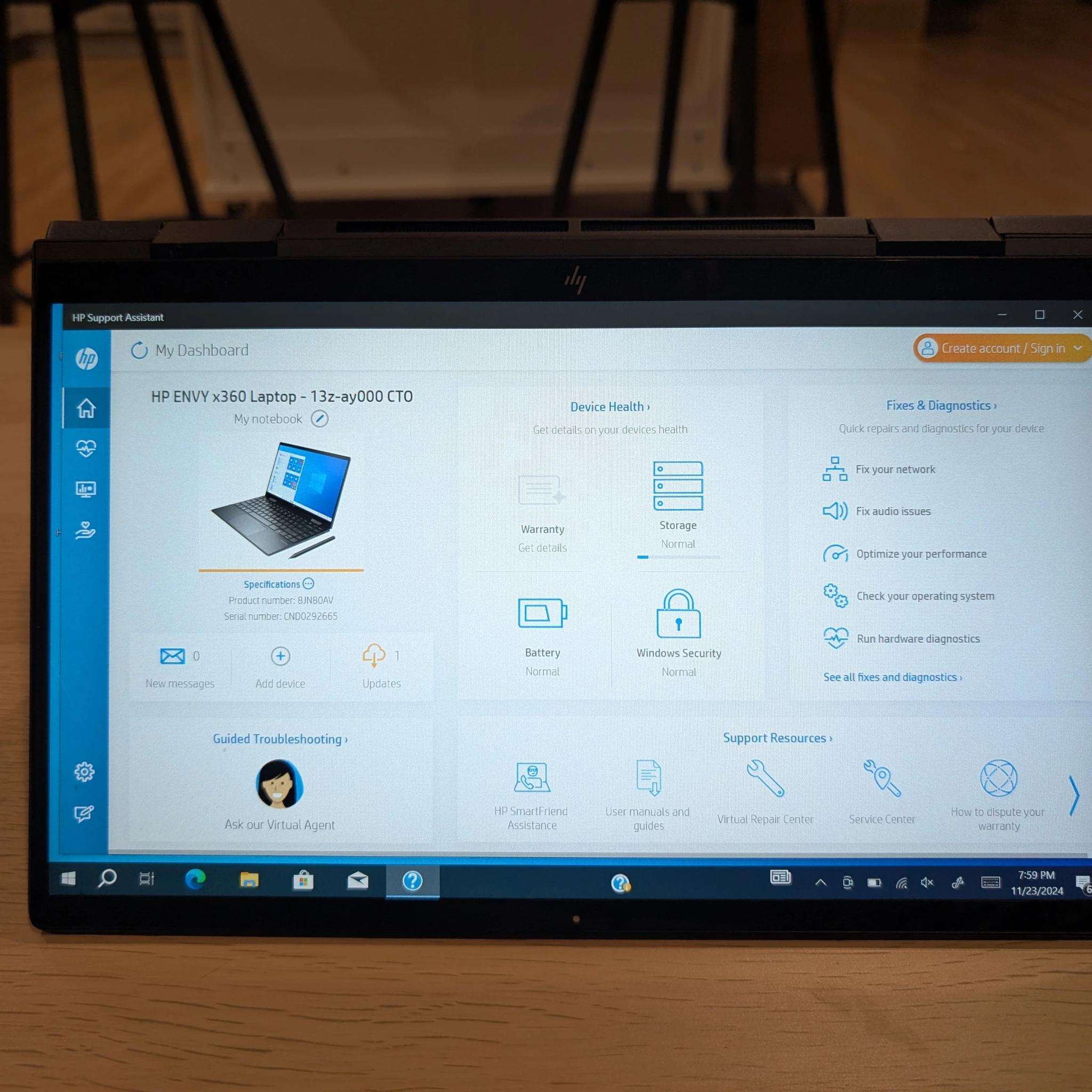 HP Envy x360 13" Laptop, 8 cores, 16GB RAM
