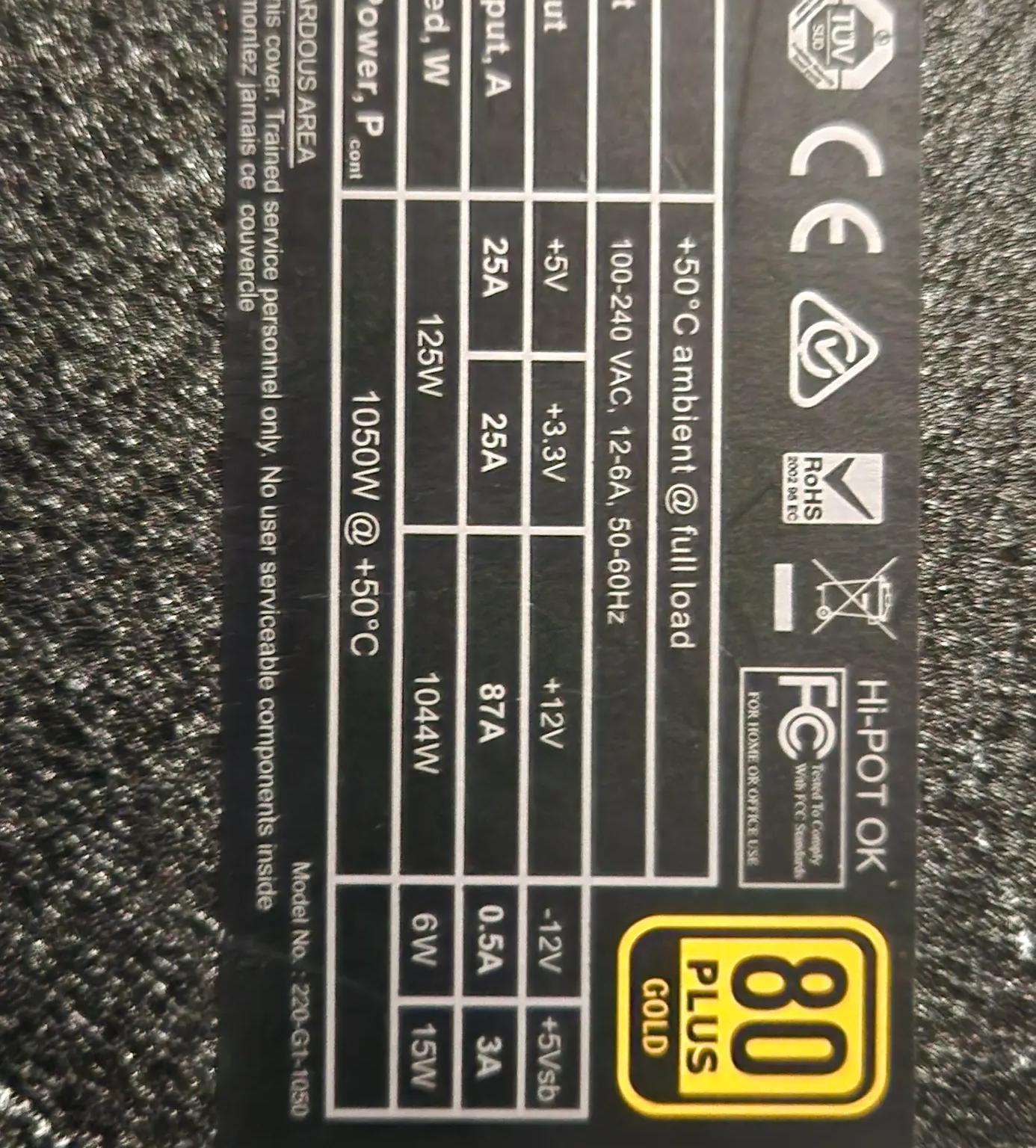 EVGA 1050g supernova
