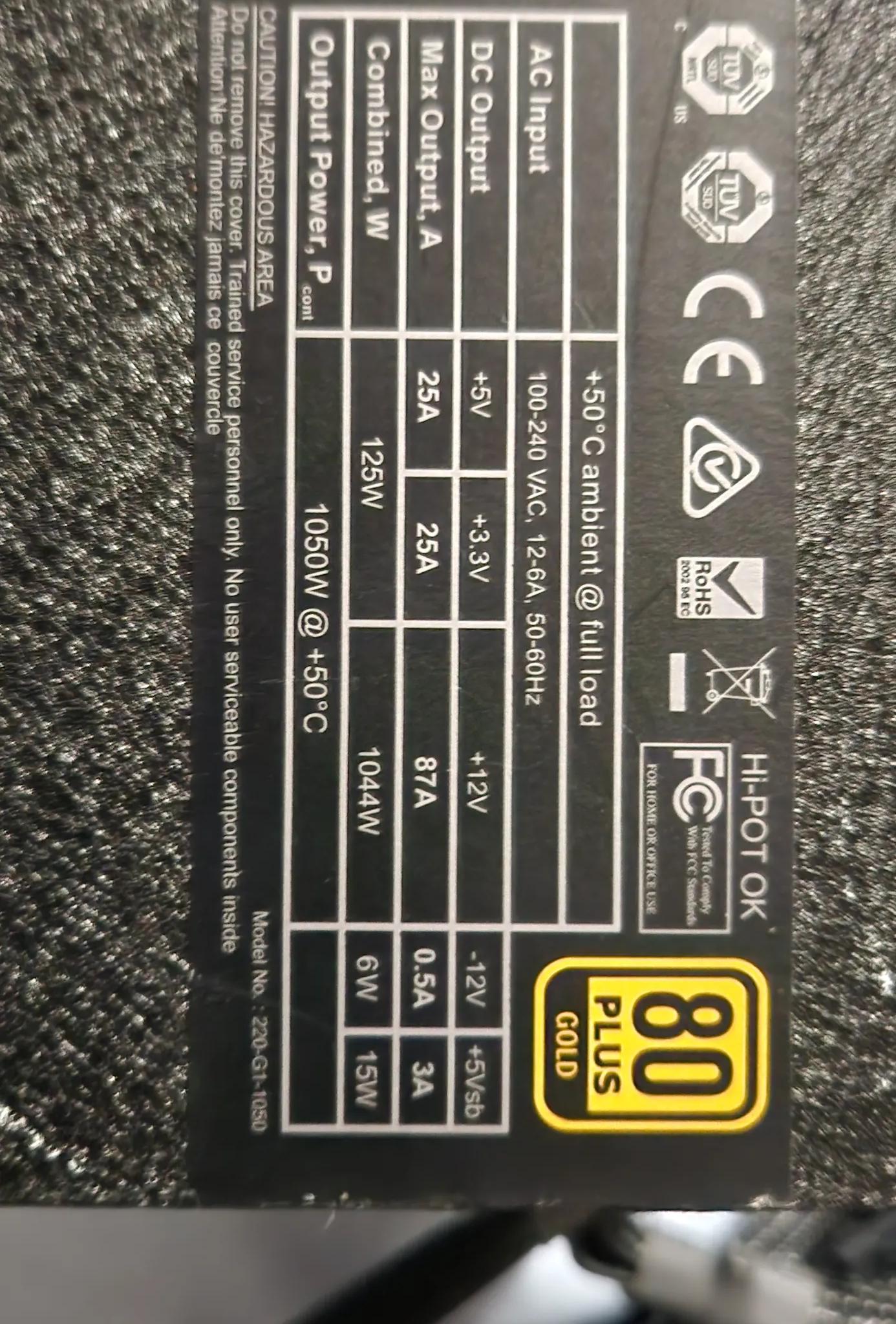 EVGA 1050g supernova