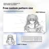 Style 4 - EVA Asuka & Rei Ayanami Abstract Line Gaming Mouse Pad