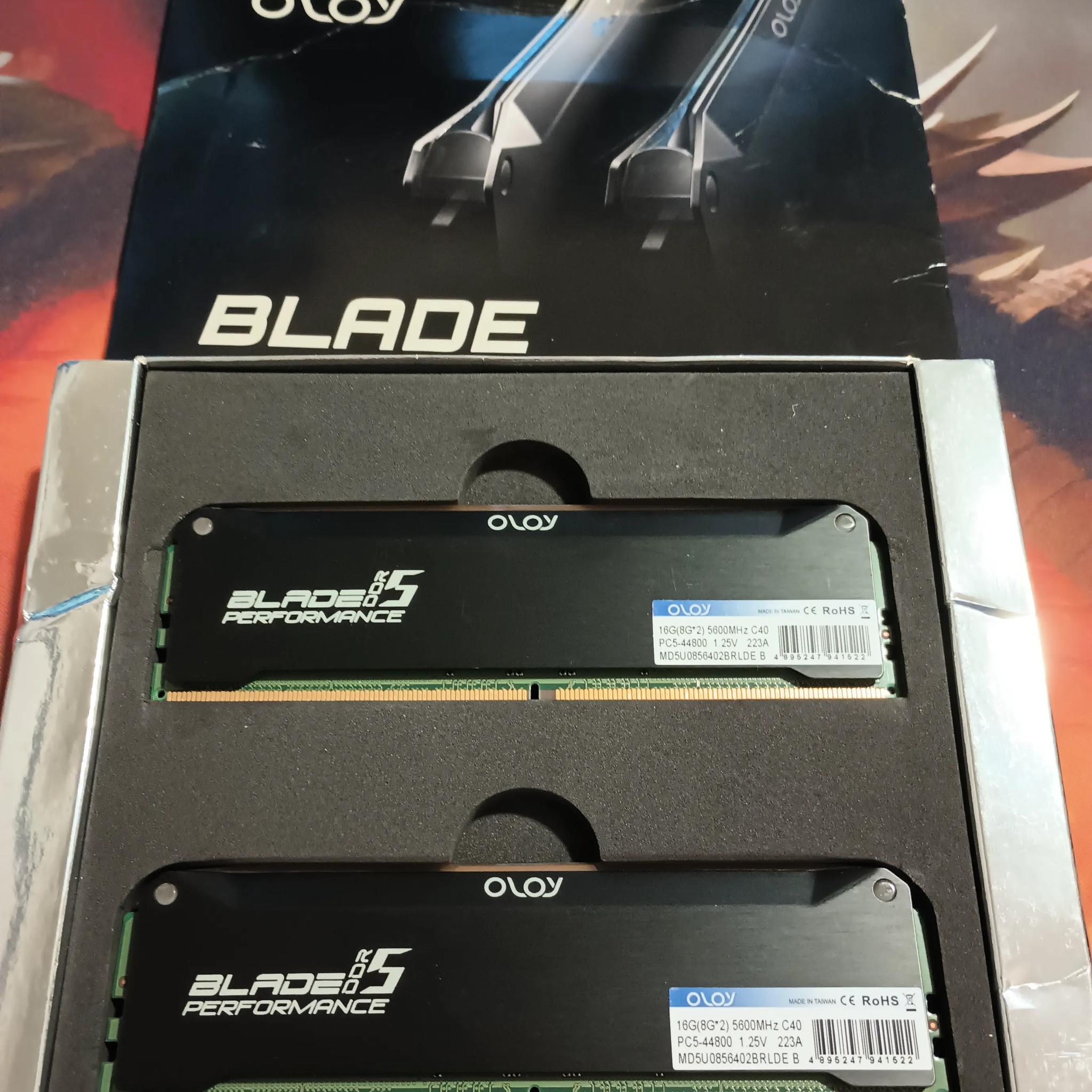 16gb DDR5 5600 CL40 OLOy Black Hairline Blade (2 x 8GB PC5 44800) RAM