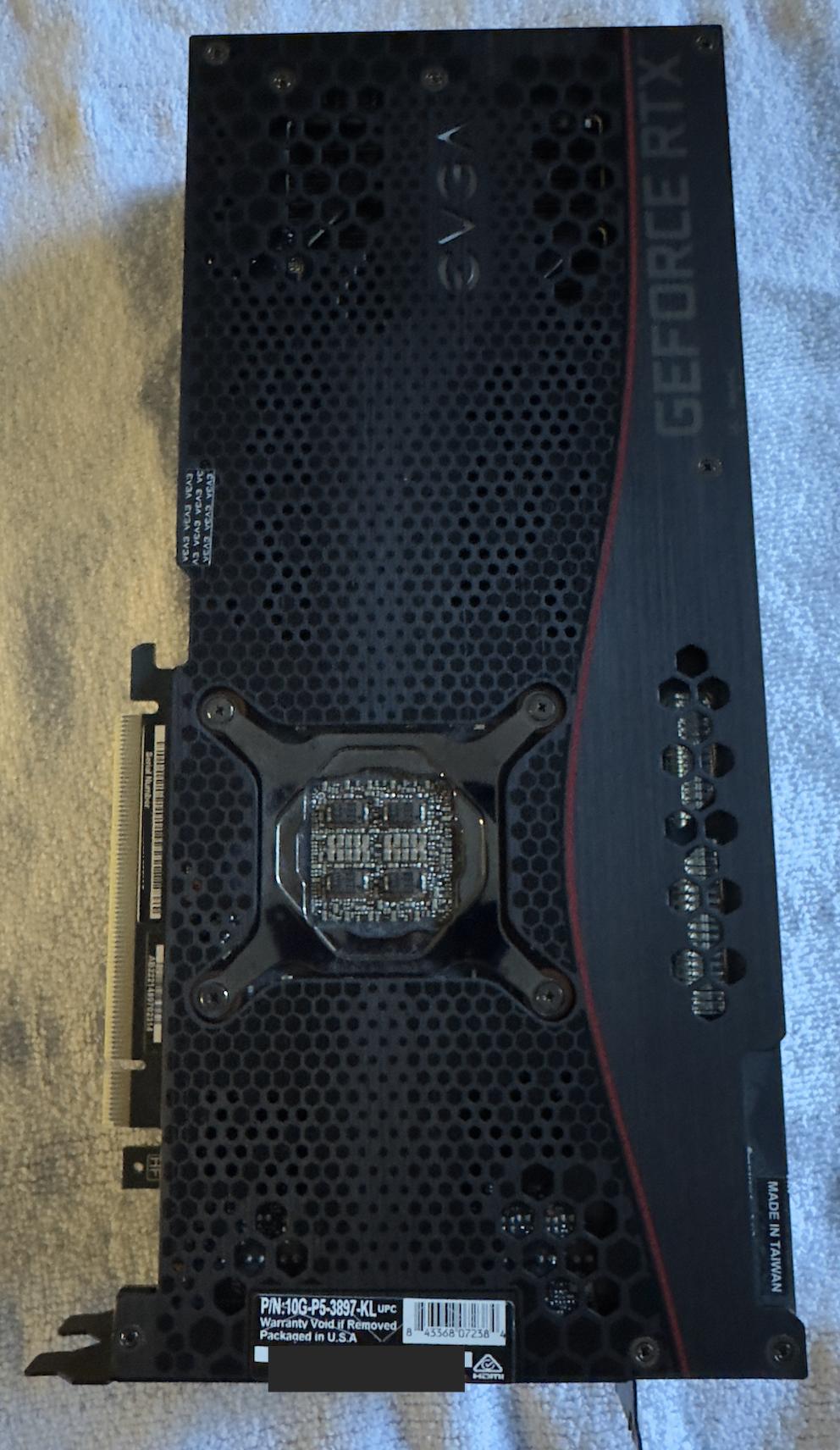 EVGA GeForce RTX 3080 FTW3 Ultra Gaming GPU, 10G-P5-3897-KL