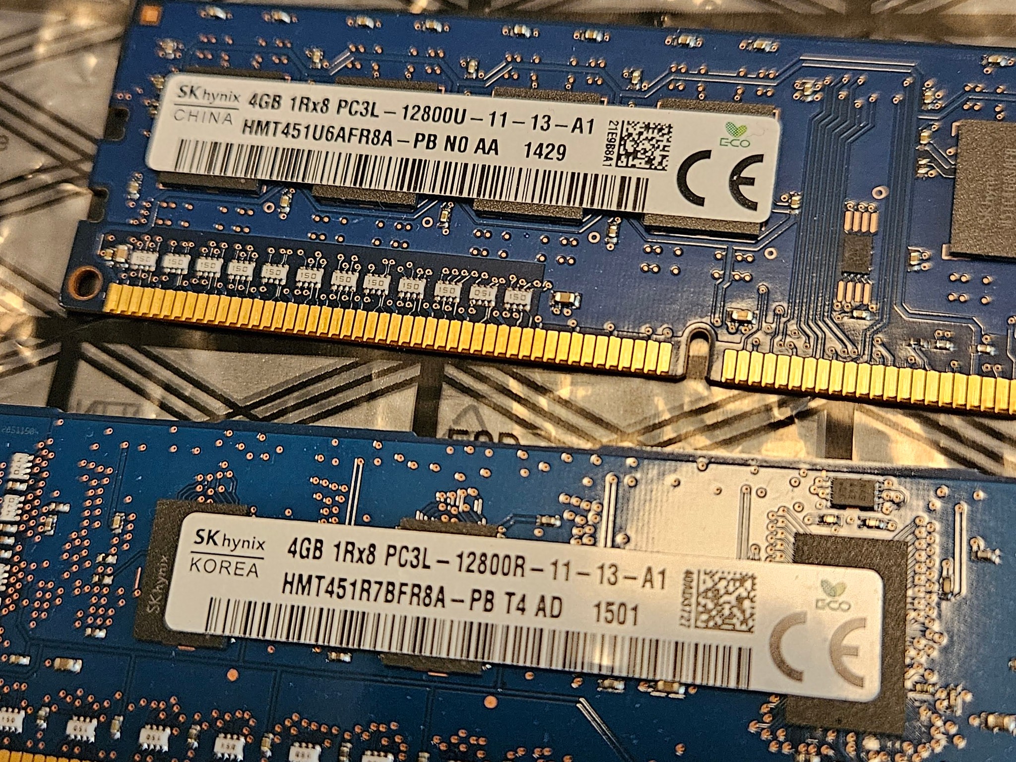 SK hynix DDR3 RAM Memory Modules LOT 4gb and one 8gb