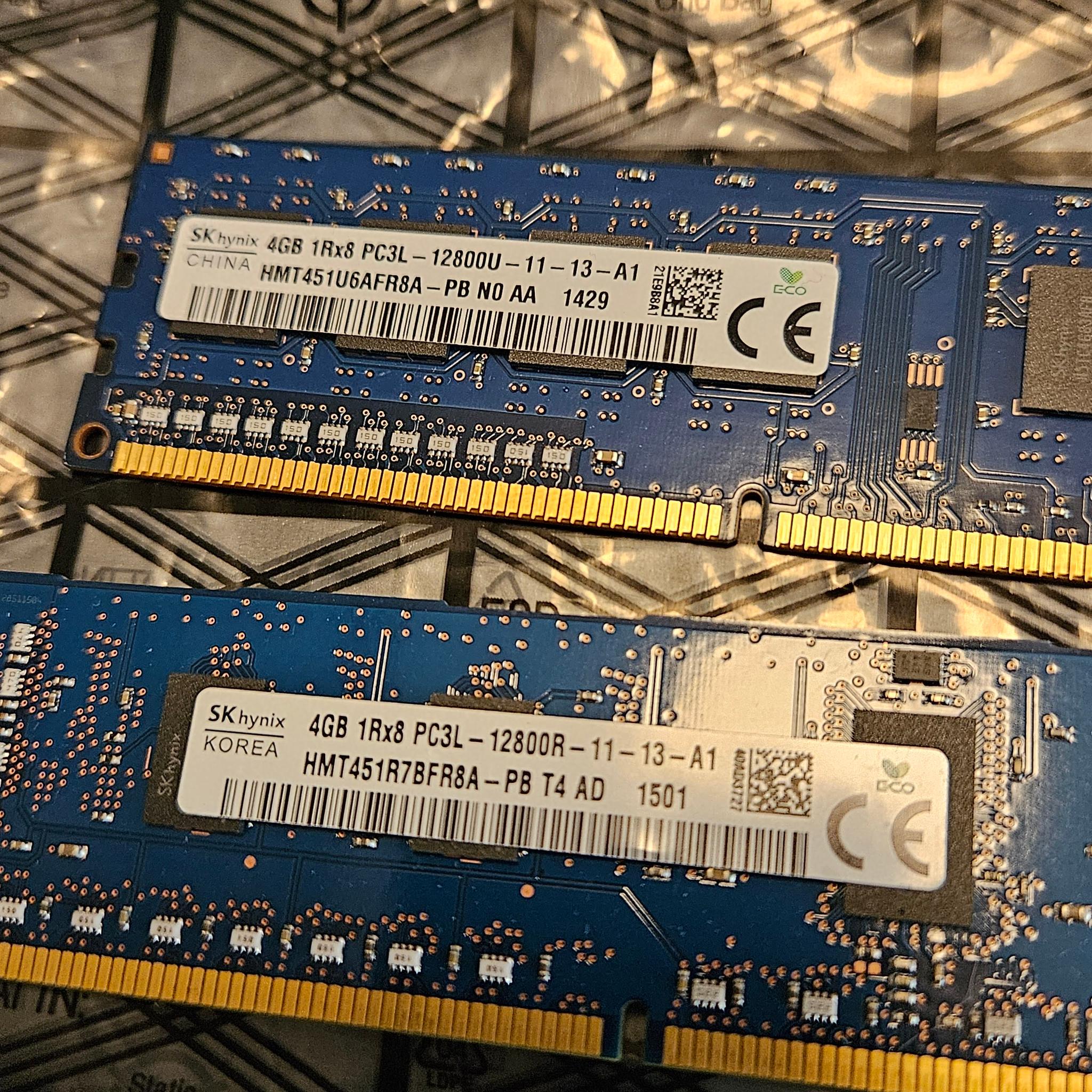 SK hynix DDR3 RAM Memory Modules LOT 4gb and one 8gb