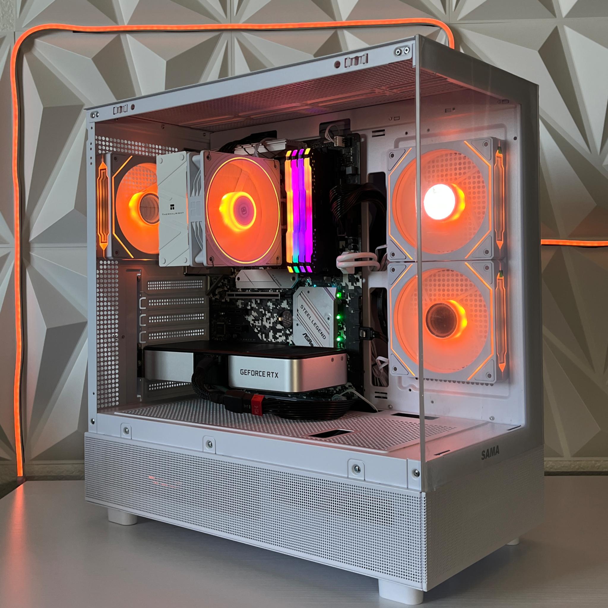 RTX 3060 Ti 8GB, Ryzen 5 5600X, 32GB RAM | White RGB Gaming Computer/PC