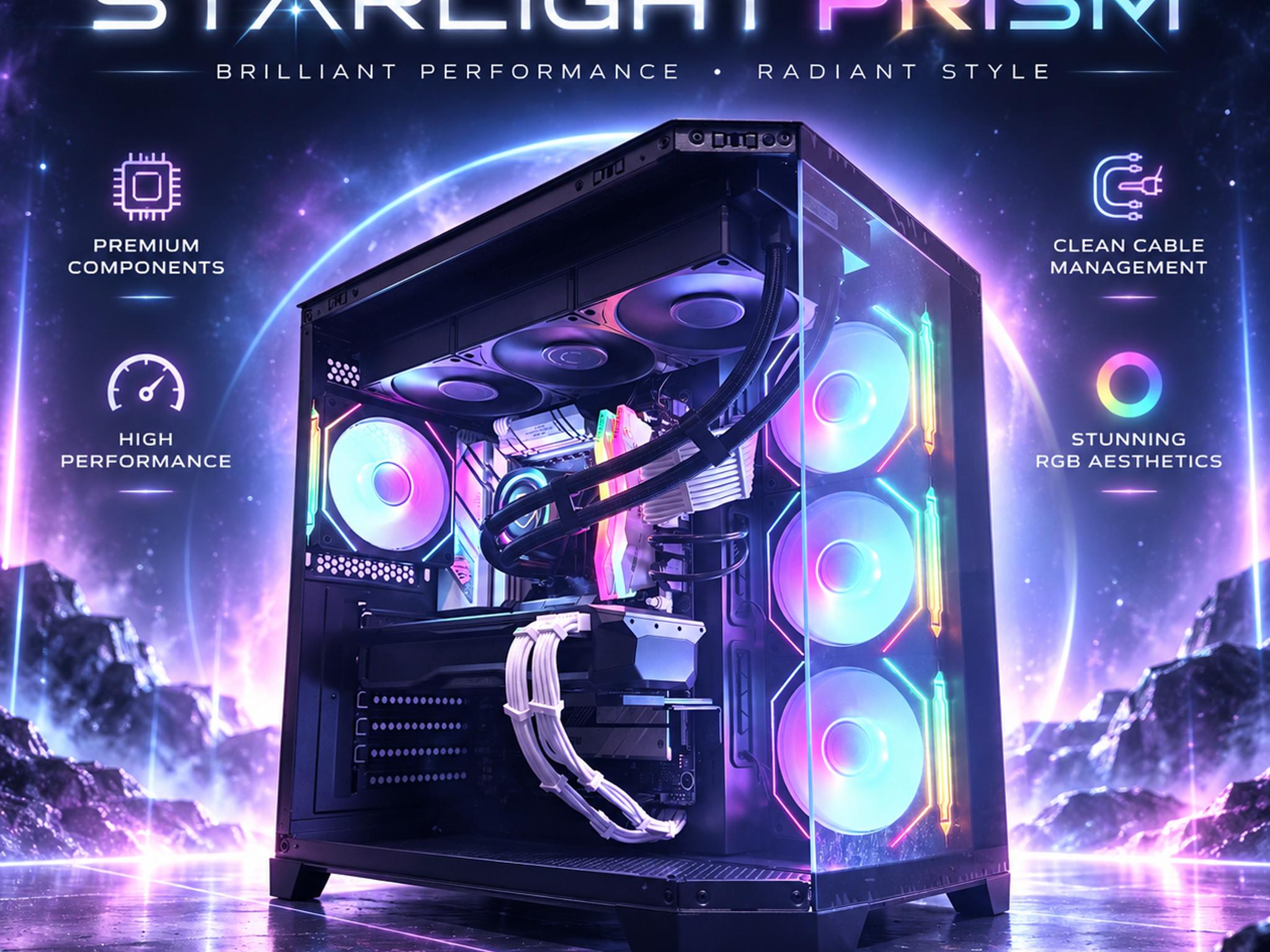 ⭐️"Starlight Prism"🌈 | 4K Gaming | RX 7900 XT 20GB | Ryzen 7 7800X3D | 32GB DDR5 | 2TB SSD