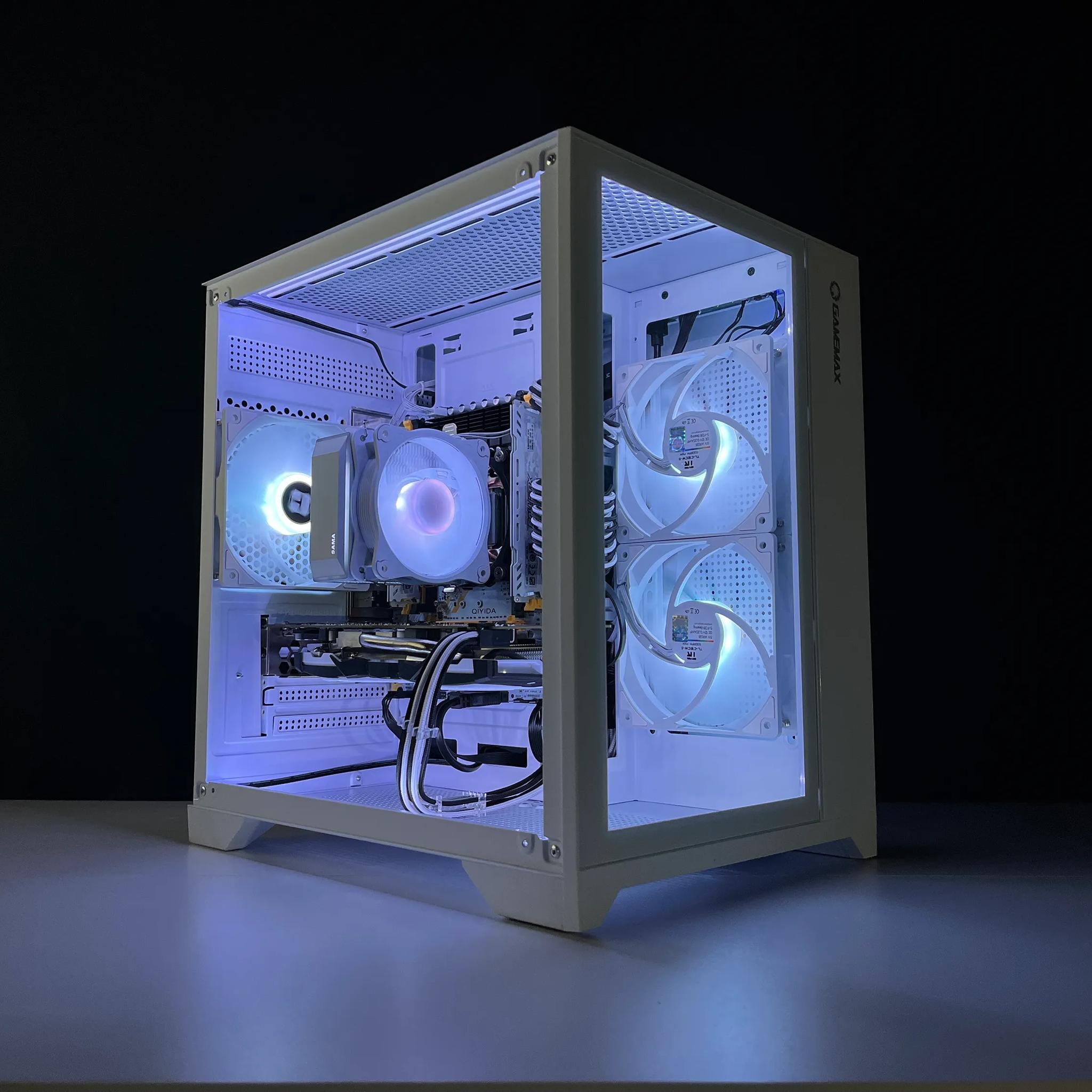 ⬜ White and RGB Gaming PC | Intel Xeon E5-2670 v3 & RX 570