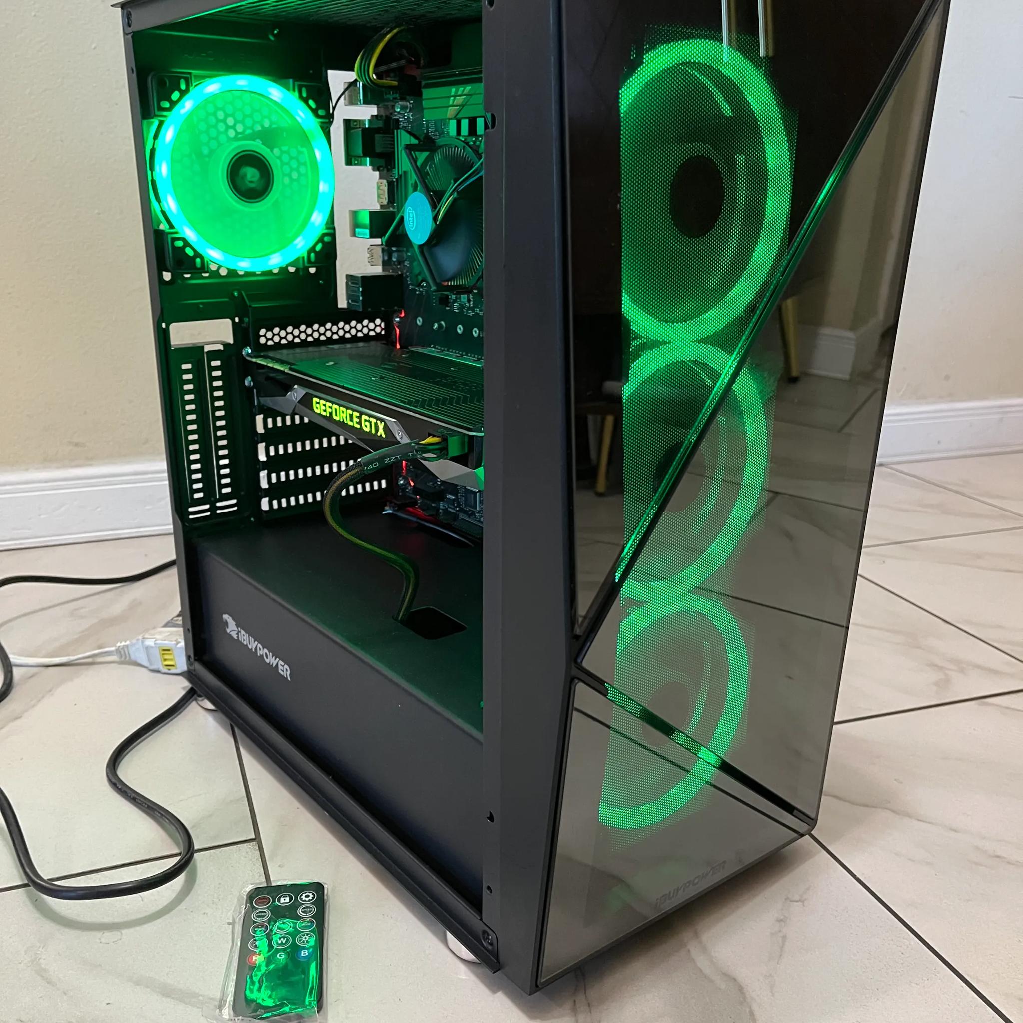 🟠🔥NVIDIA GTX 1080, Intel i5-9500T,16GB RAM, 1.2 TB Storage, High Performance Gaming PC w/ RGB Remote