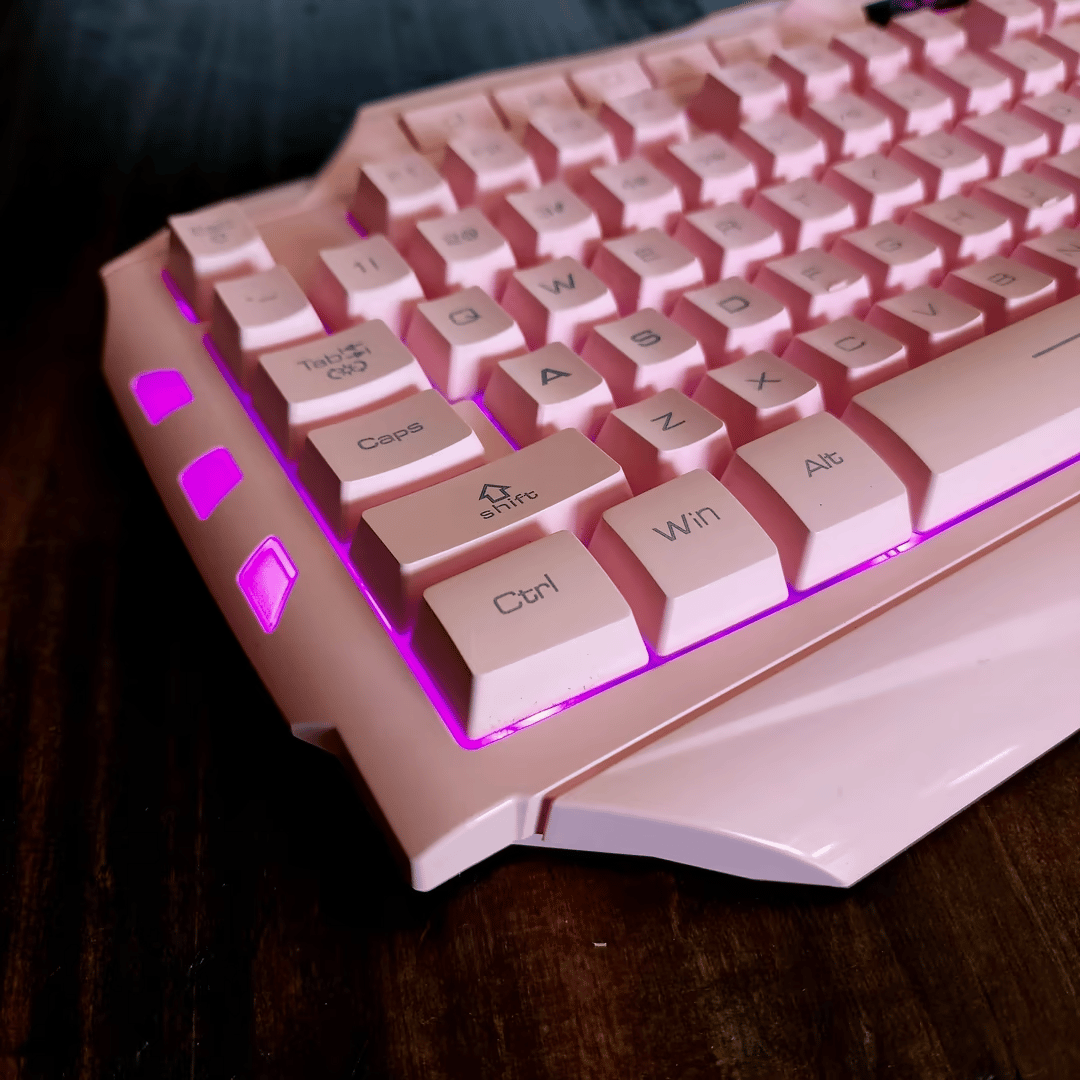 MageGee GK710 Wired Backlight Pink Membrane Keyboard