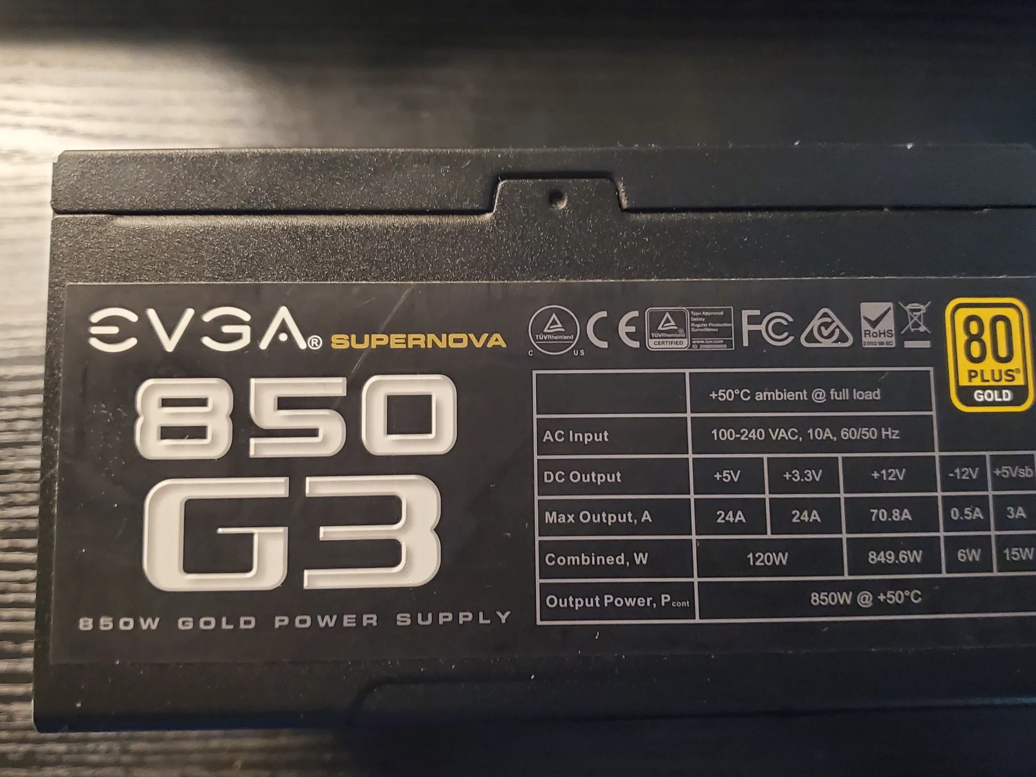 EVGA 850W B3 SUPERNOVA GOLD RATED MODULAR PSU