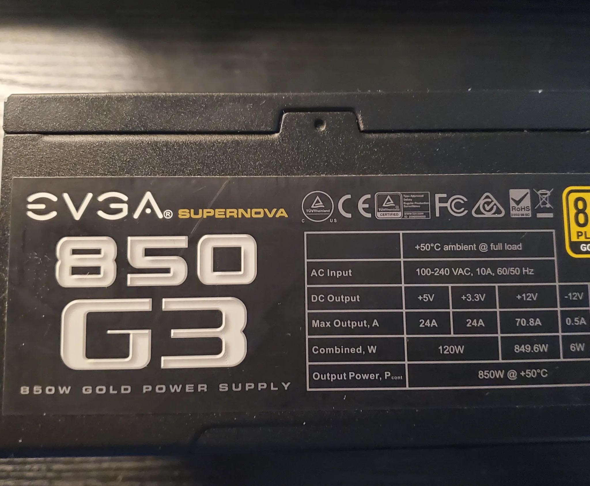 EVGA 850W B3 SUPERNOVA GOLD RATED MODULAR PSU