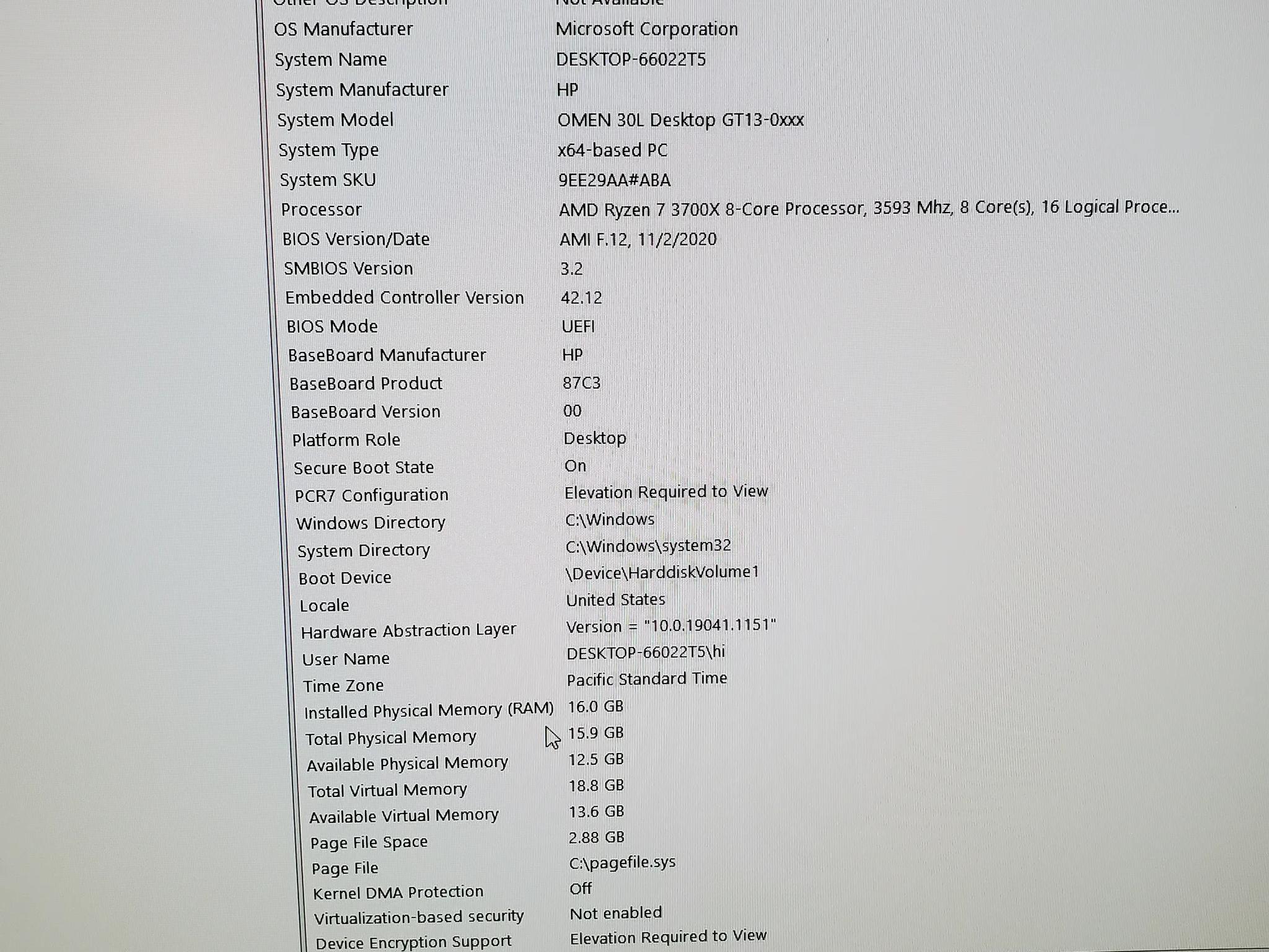 HP Omen 30L Gaming Computer RTX 2060 GPU