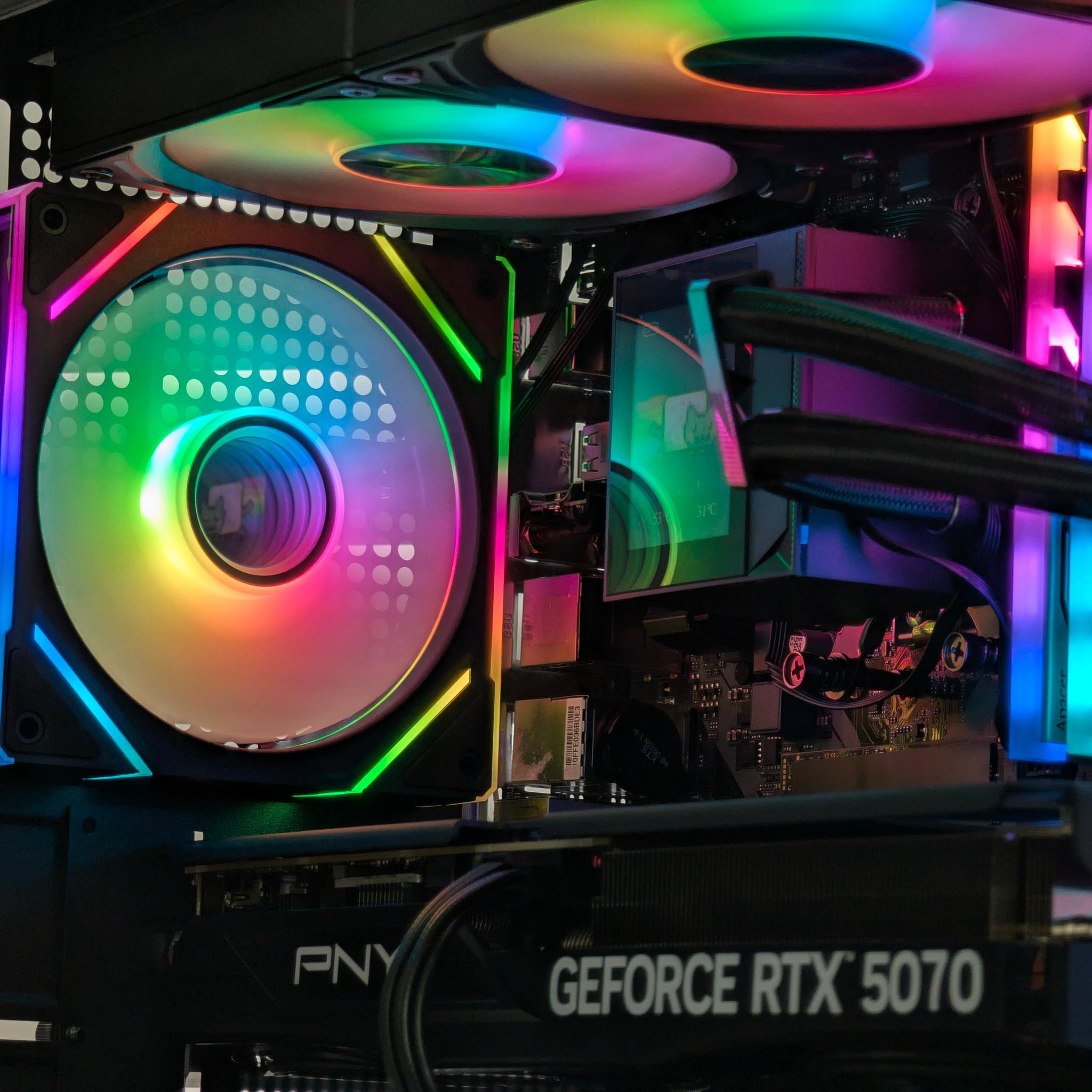 🌈🖤Ryzen 7 7700x | RTX 5070 | 32GB DDR5 | 2TB SSD | Gaming PC🖤🌈