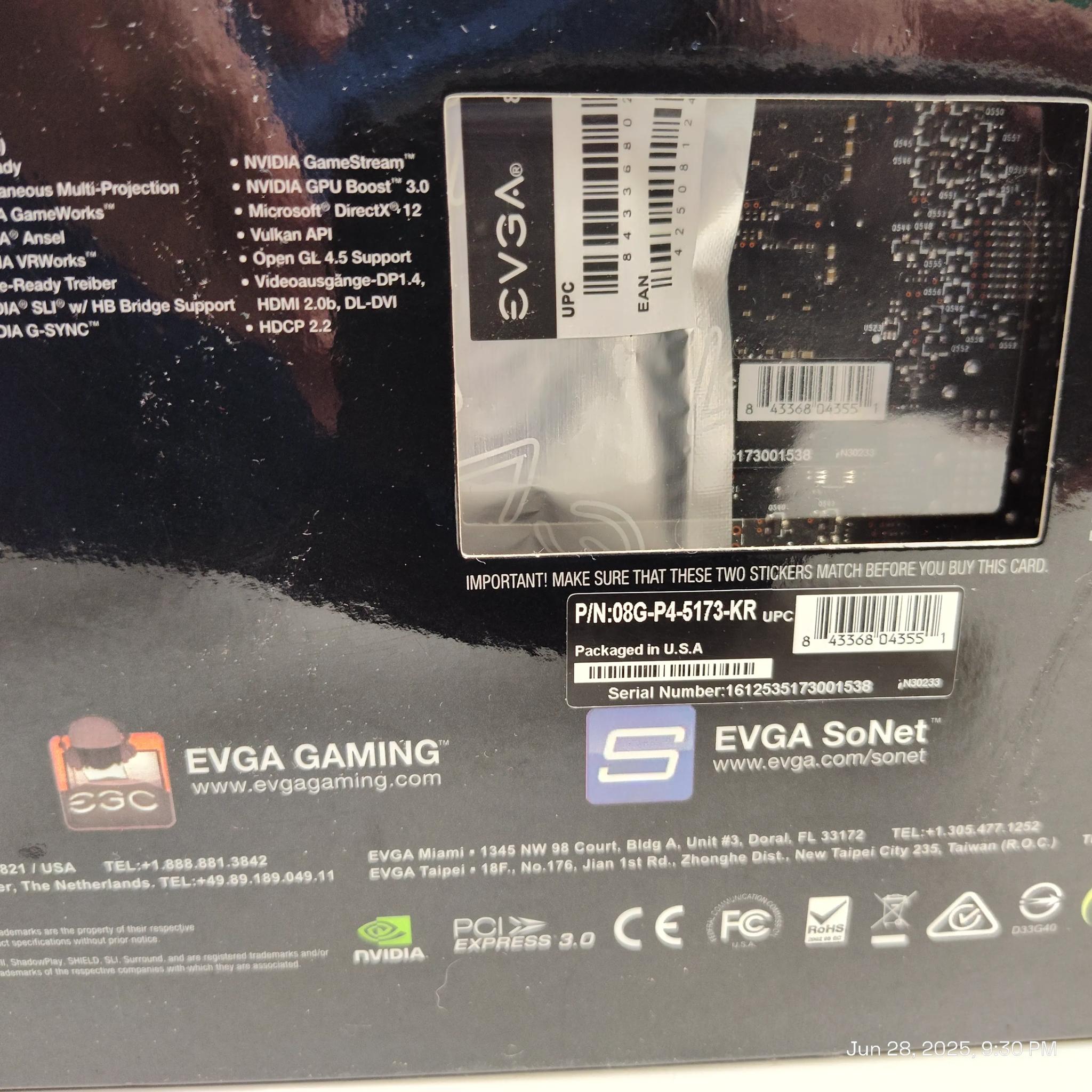 EVGA GeForce GTX 1070 SC Gaming ACX 3.0 Black Edition