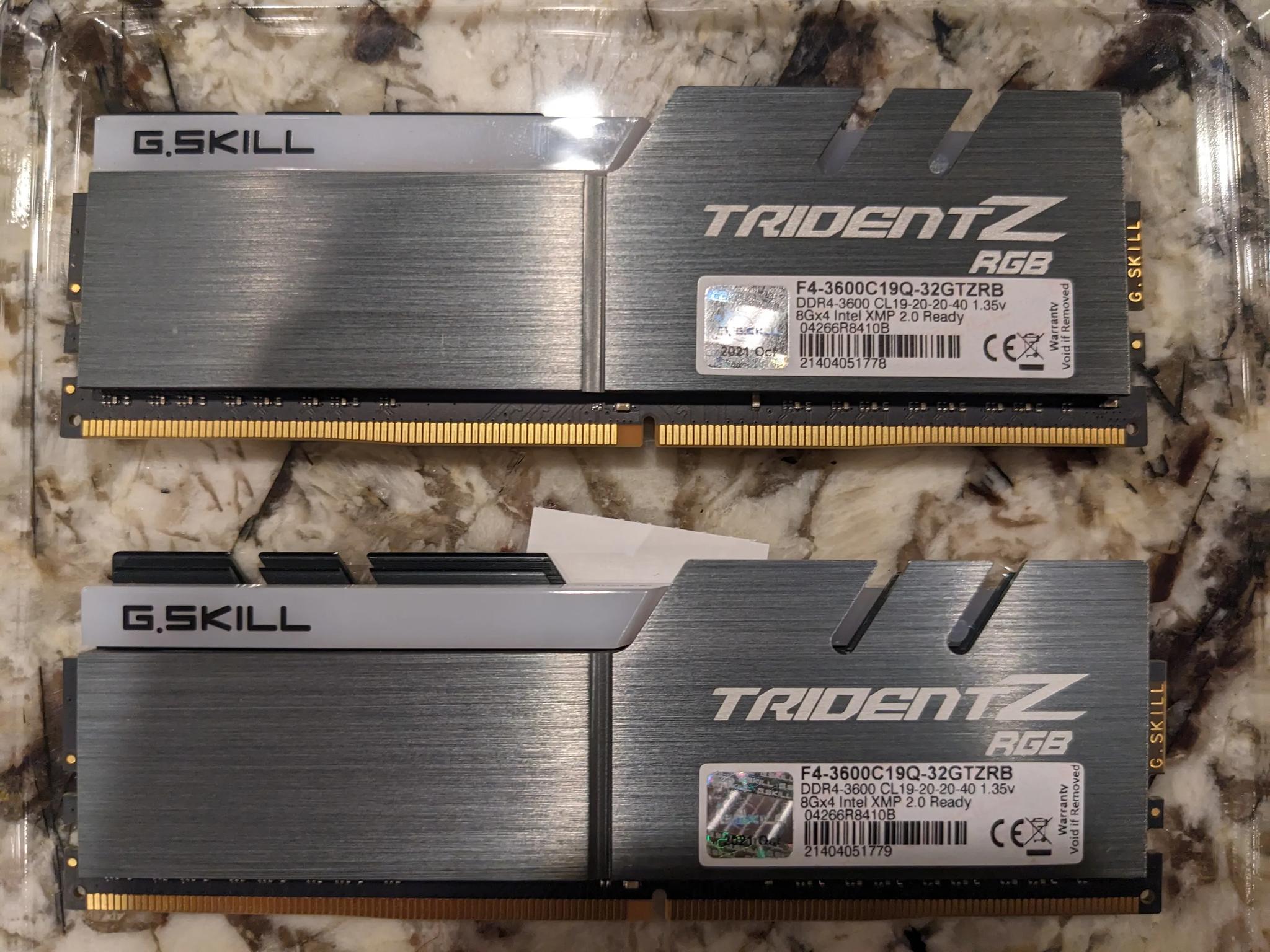 G.SKILL TridentZ RGB 32GB (4x8GB) 3600MHz CL19
