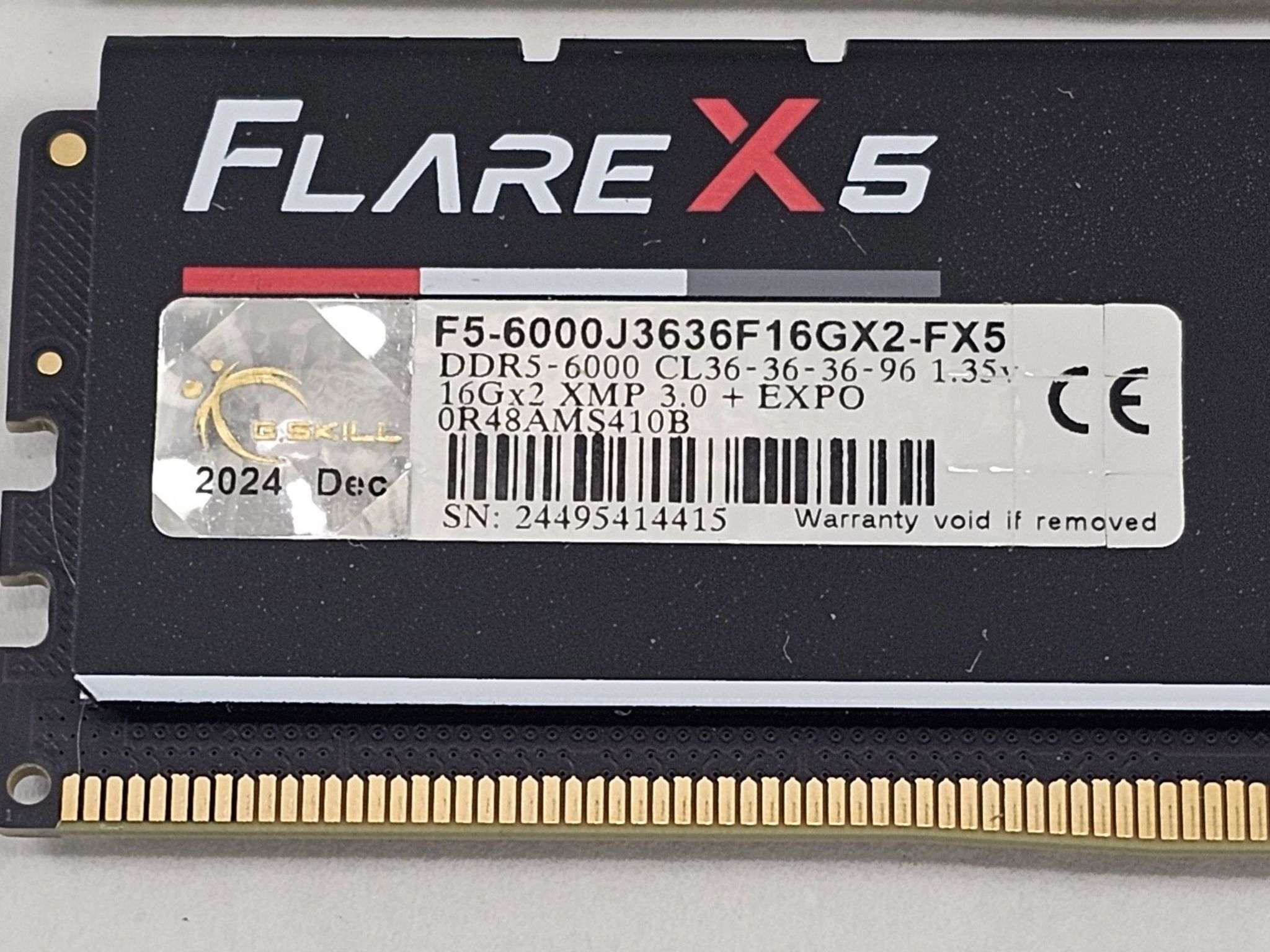 32GB DDR5 (2x16GB) CL36 6000MT/s G.Skill