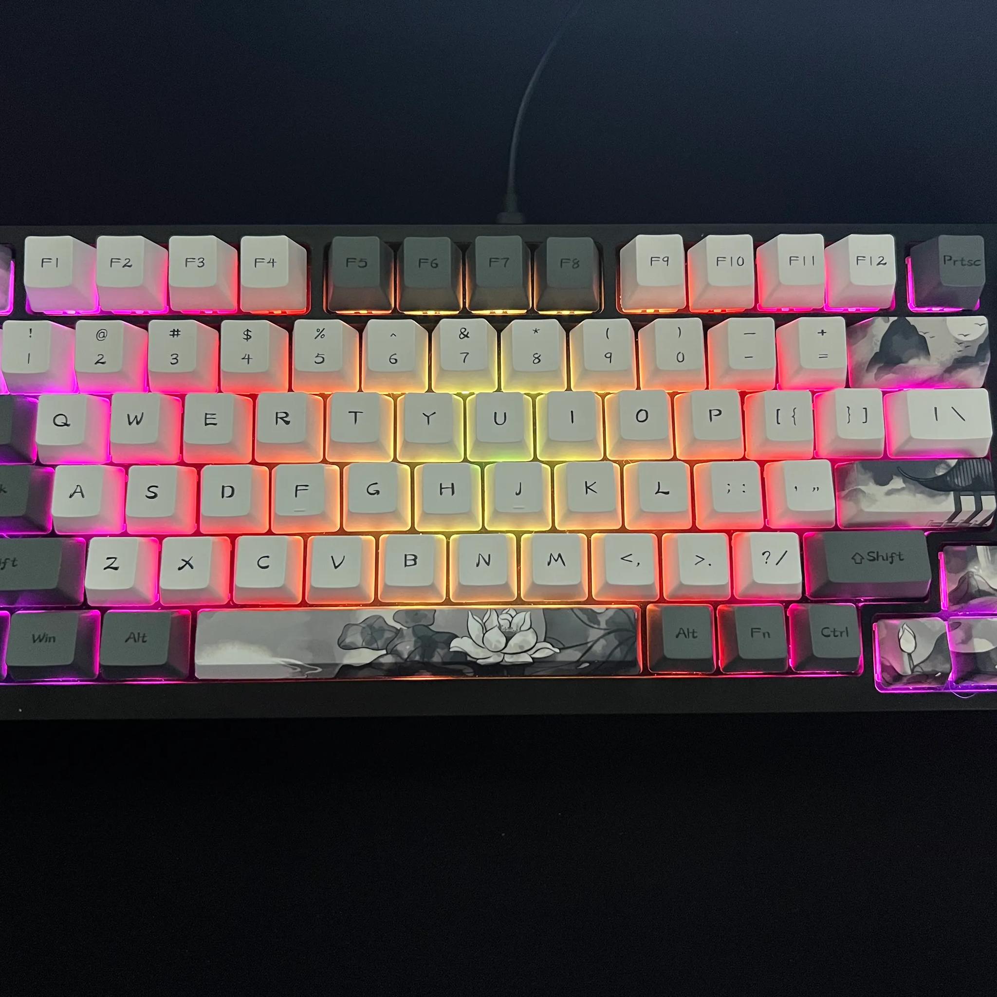 Glorious Gmmk Pro Full Aluminum Custom Keyboard | ⚪️🌸 White Lotus 🌸⚪️