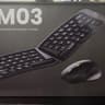 ProtoArc XKM03 Ergonomic Foldable Keyboard with Mouse, Bluetooth, Rechargeable