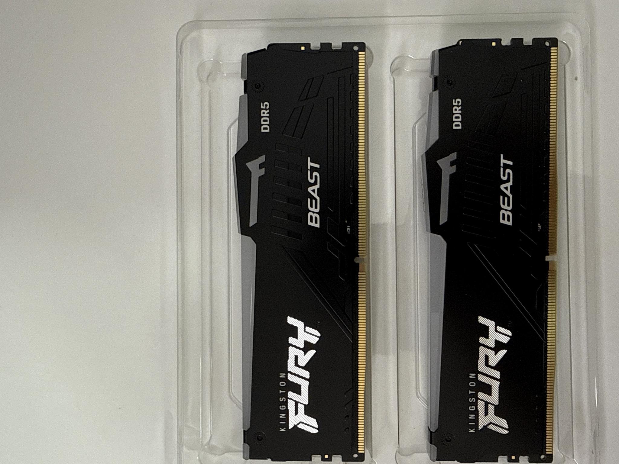 Kingston FURY Beast RGB 64GB (2x32) DDR5-6000 CL40 — matched pair