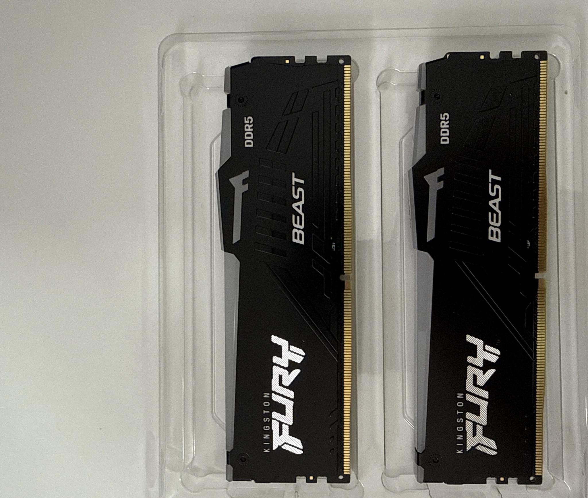 Kingston FURY Beast RGB 64GB (2x32) DDR5-6000 CL40 — matched pair