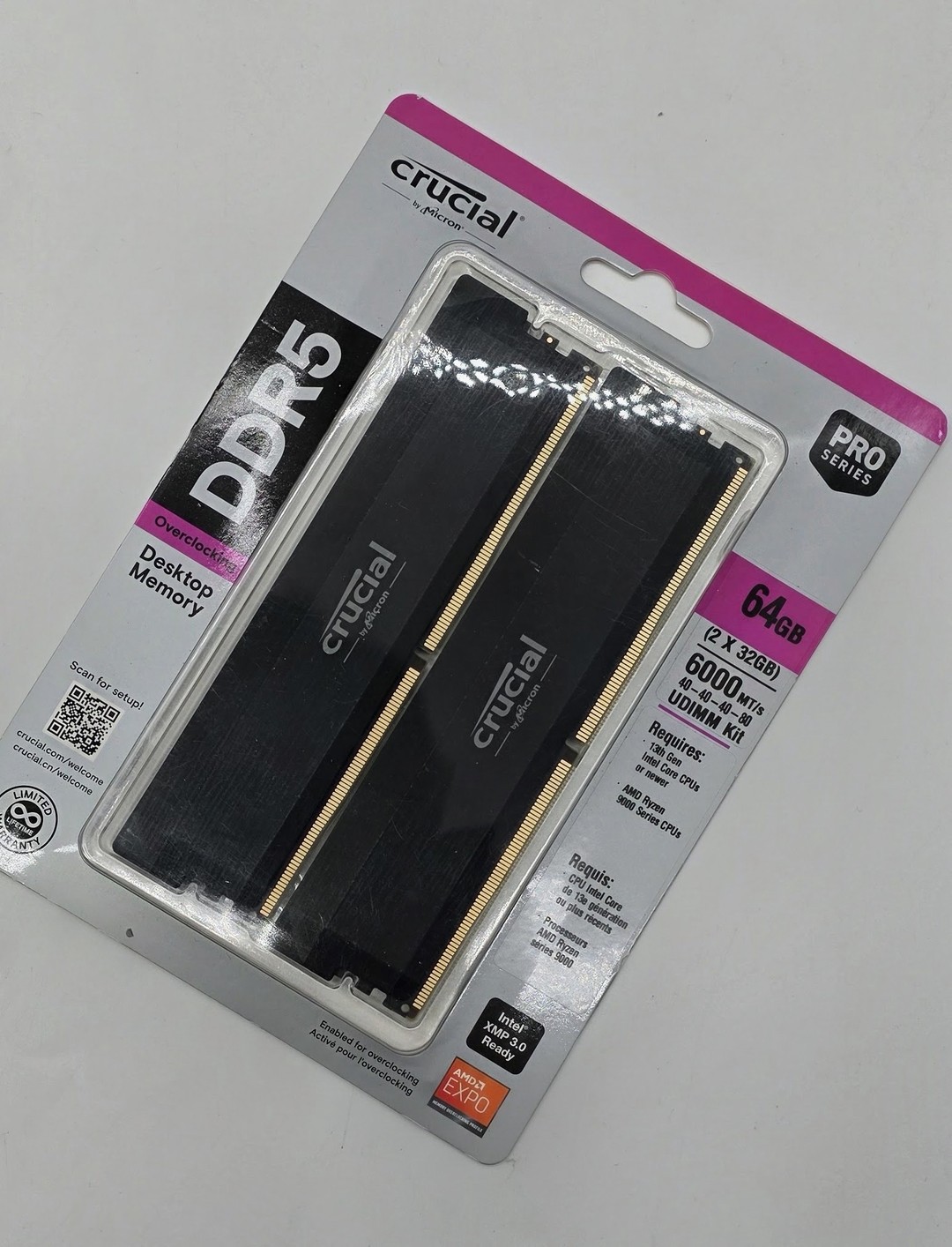 Crucial Pro 64GB (2x32GB) DDR5-6000 CL40 RAM KIT Sealed NEW | Jawa