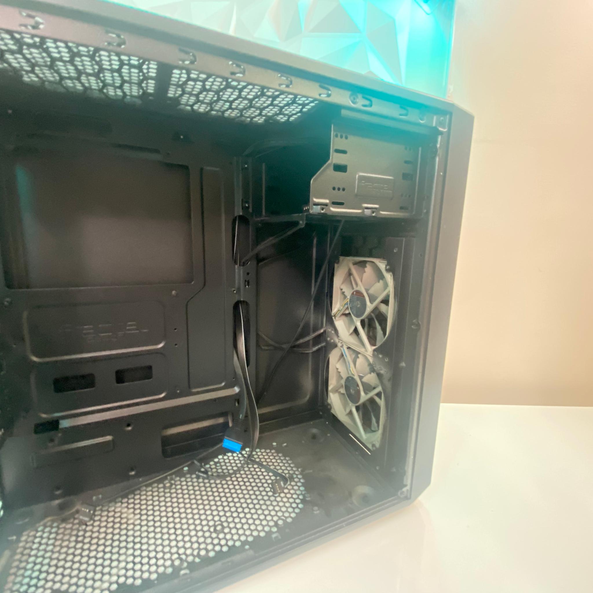 Black ATX Mid-Tower PC Case (Used, Includes 2 Fans)