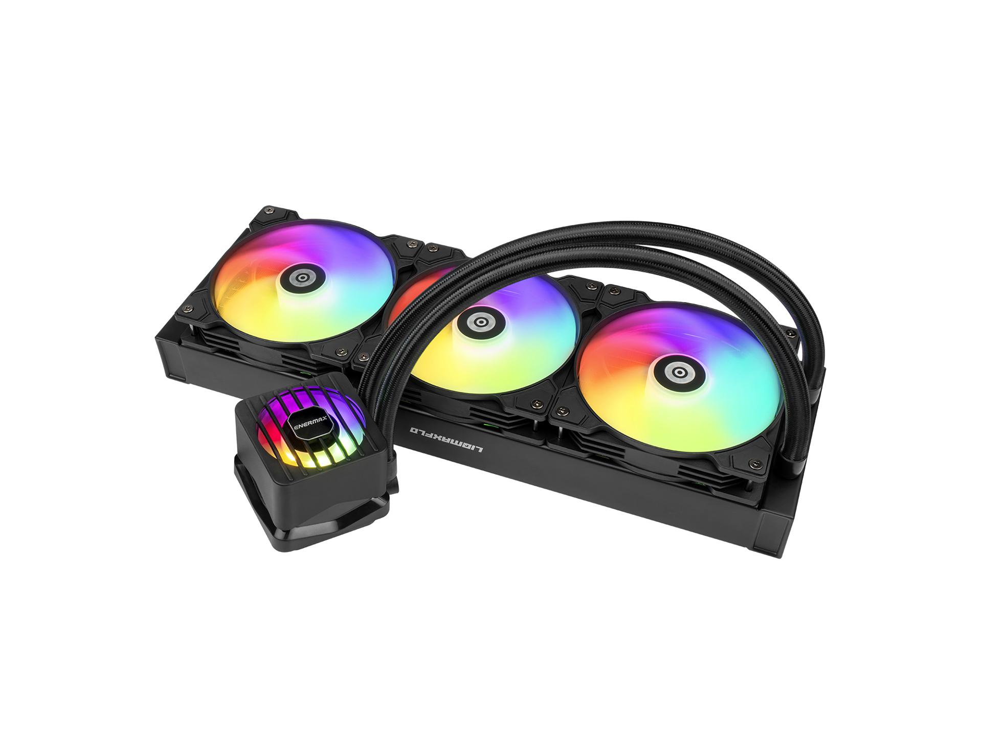 ENERMAX LIQMAXFLO 360 ARGB AIO CPU Liquid Cooler - 60mm VRM Fan - 400W TDP - 38mm Thick Radiator