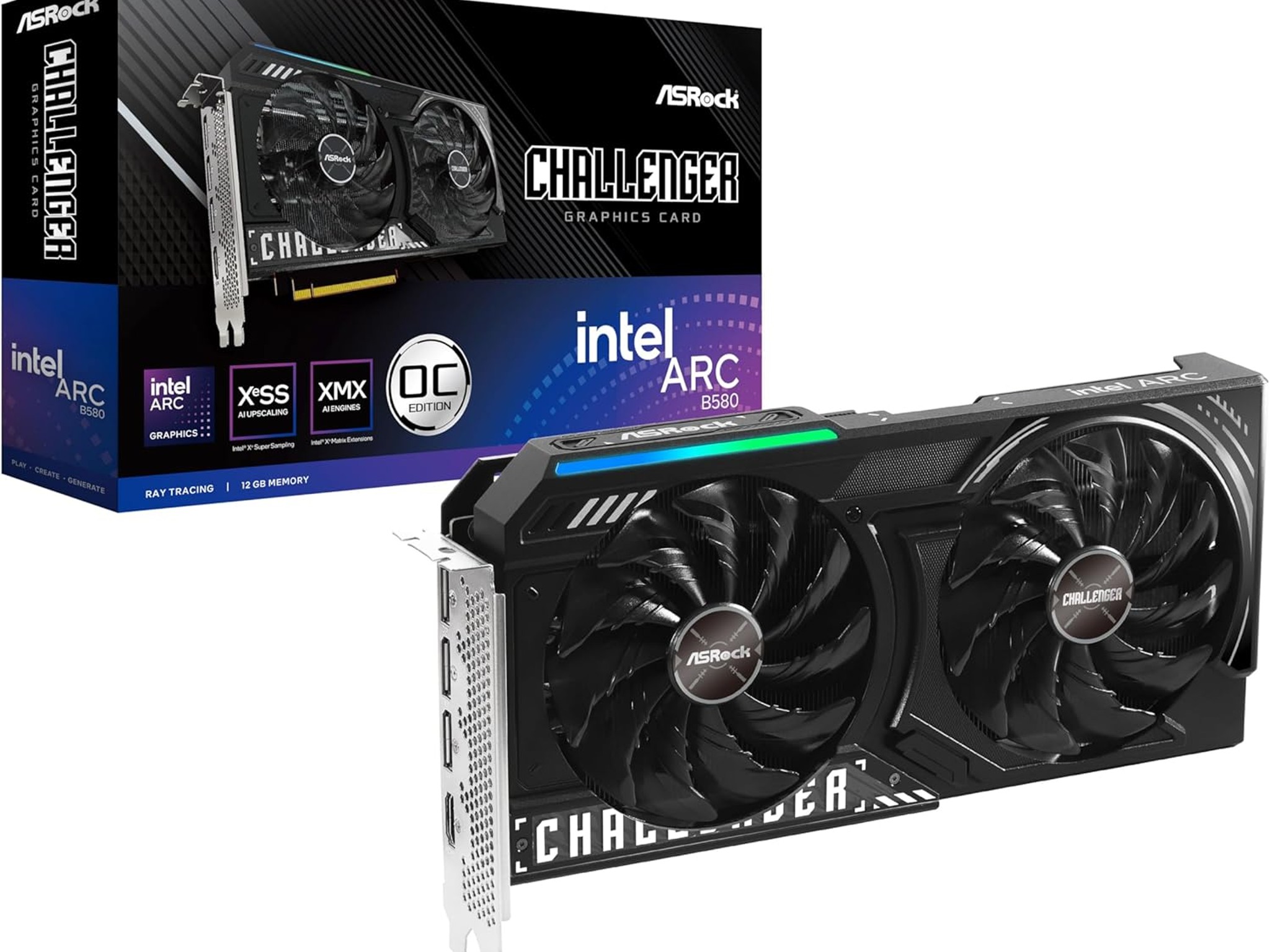 AsRock Intel ARC B580 Challenger 12 GB Video Card - Open Box/Like New!
