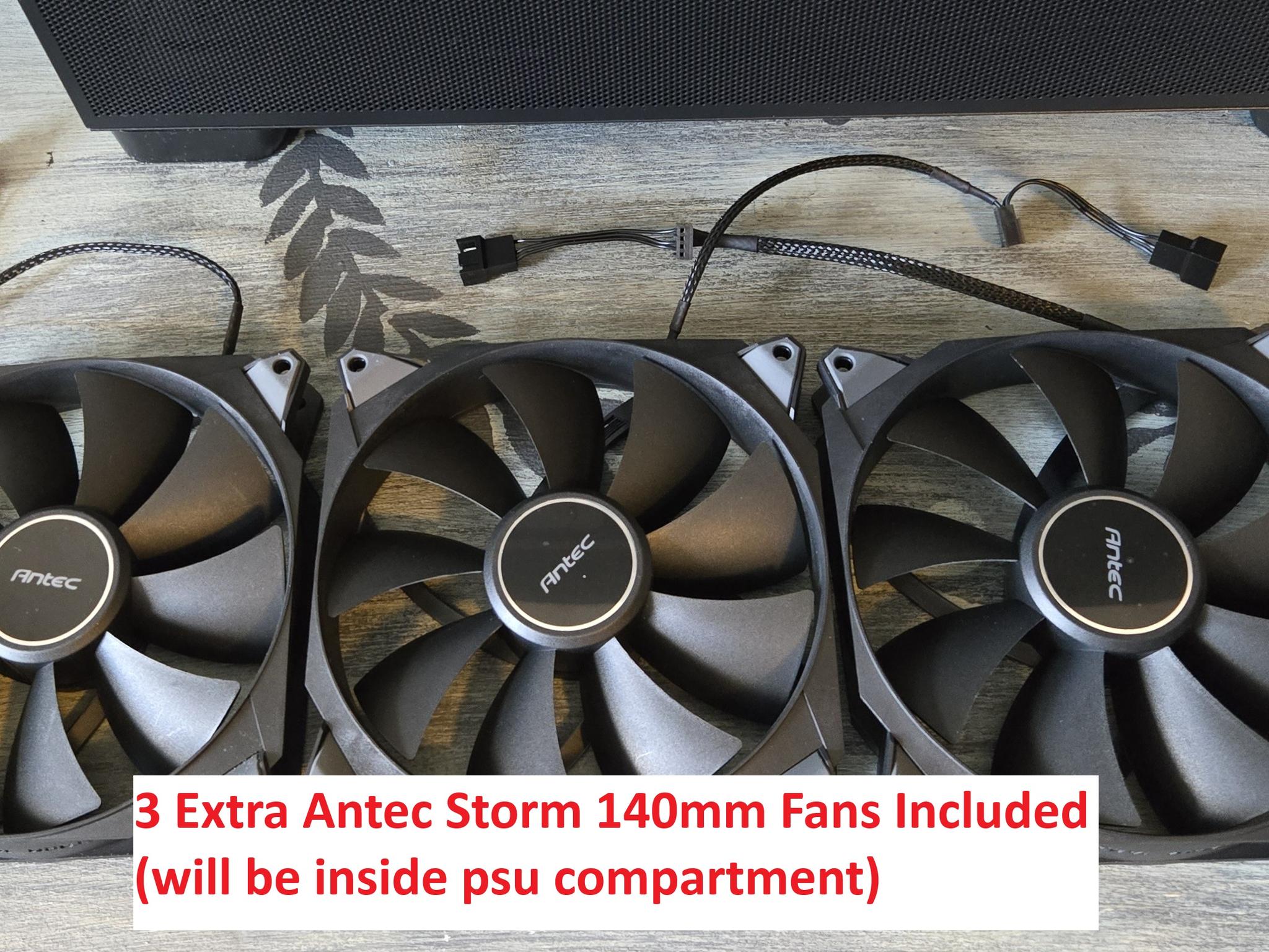 Antec Flux, Barely used, purchased in september 2025.  Black, great condition. All Fans Included