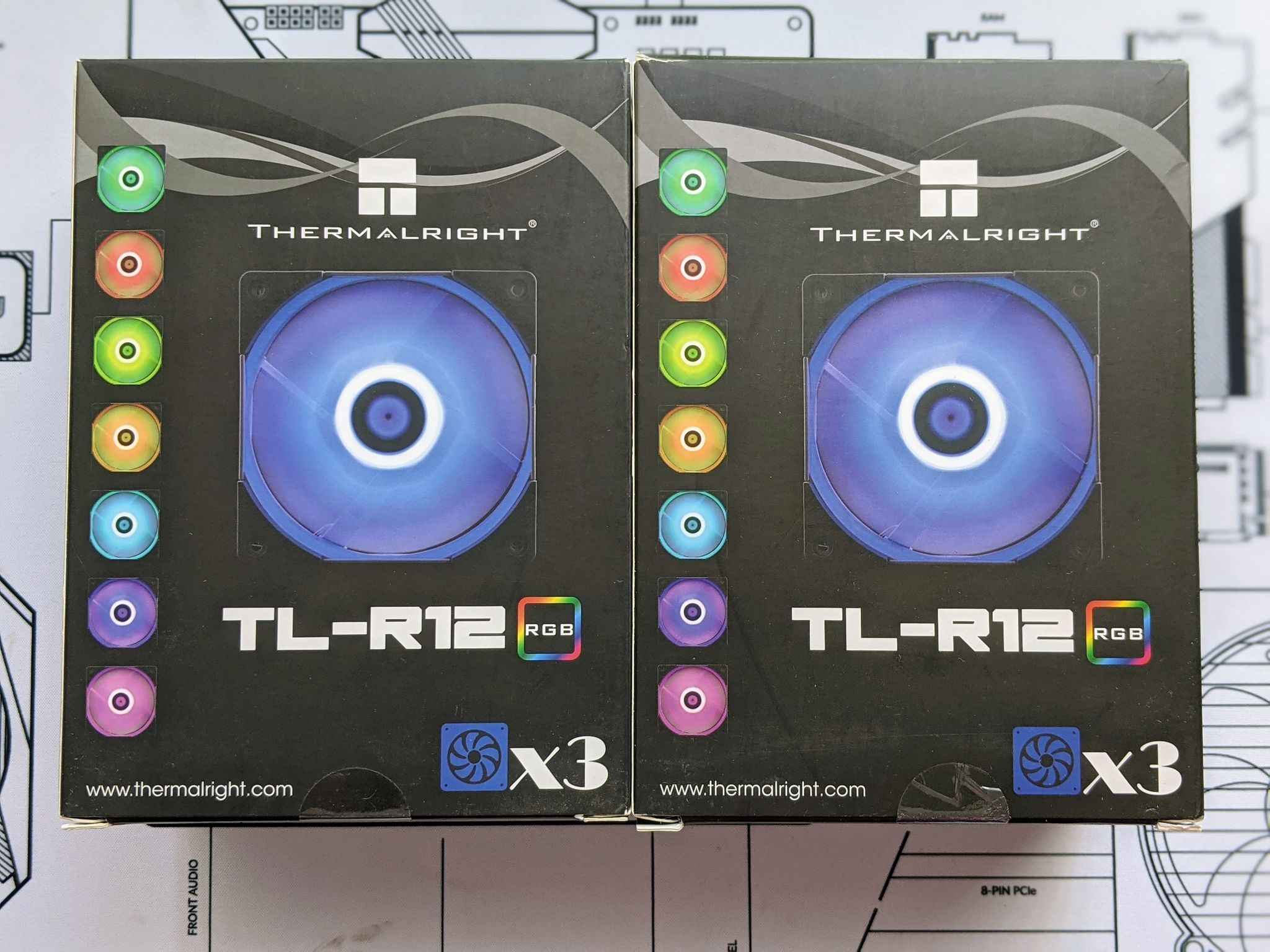 2 PACKS! Thermalright TL-R12 (3pk) 120mm Case Fans