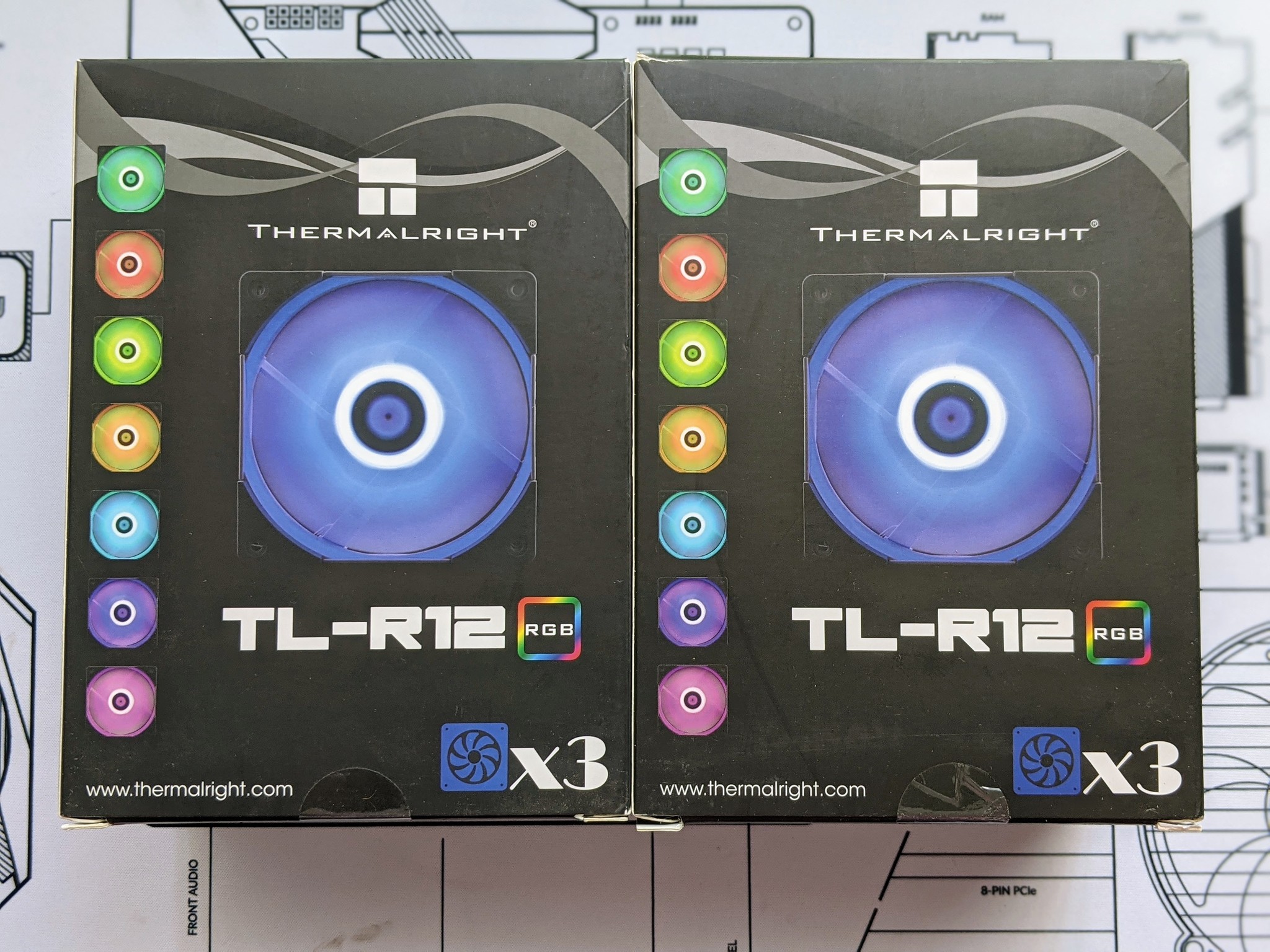 2 PACKS! Thermalright TL-R12 (3pk) 120mm Case Fans