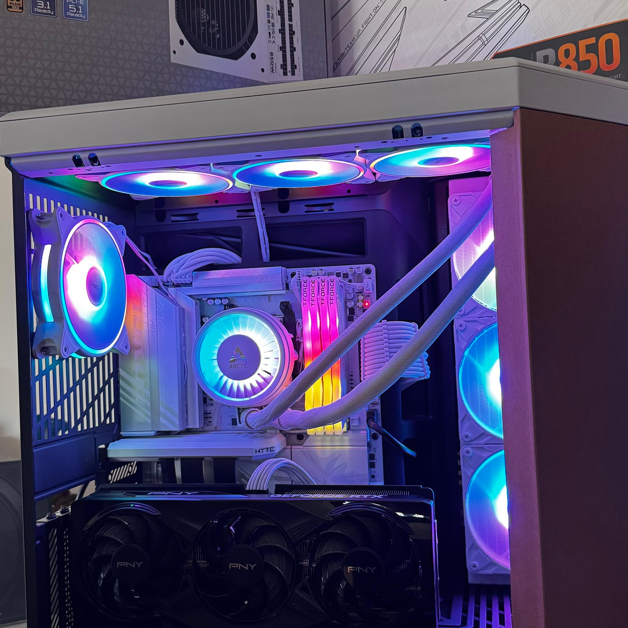 HYTE Y70 TOUCH PANDA/ Ryzen 9800x3D/ 5070ti/ 6tb nvme/ 64gb DDR5/ FREE HYTE KEEB KB WITH PURCHASE