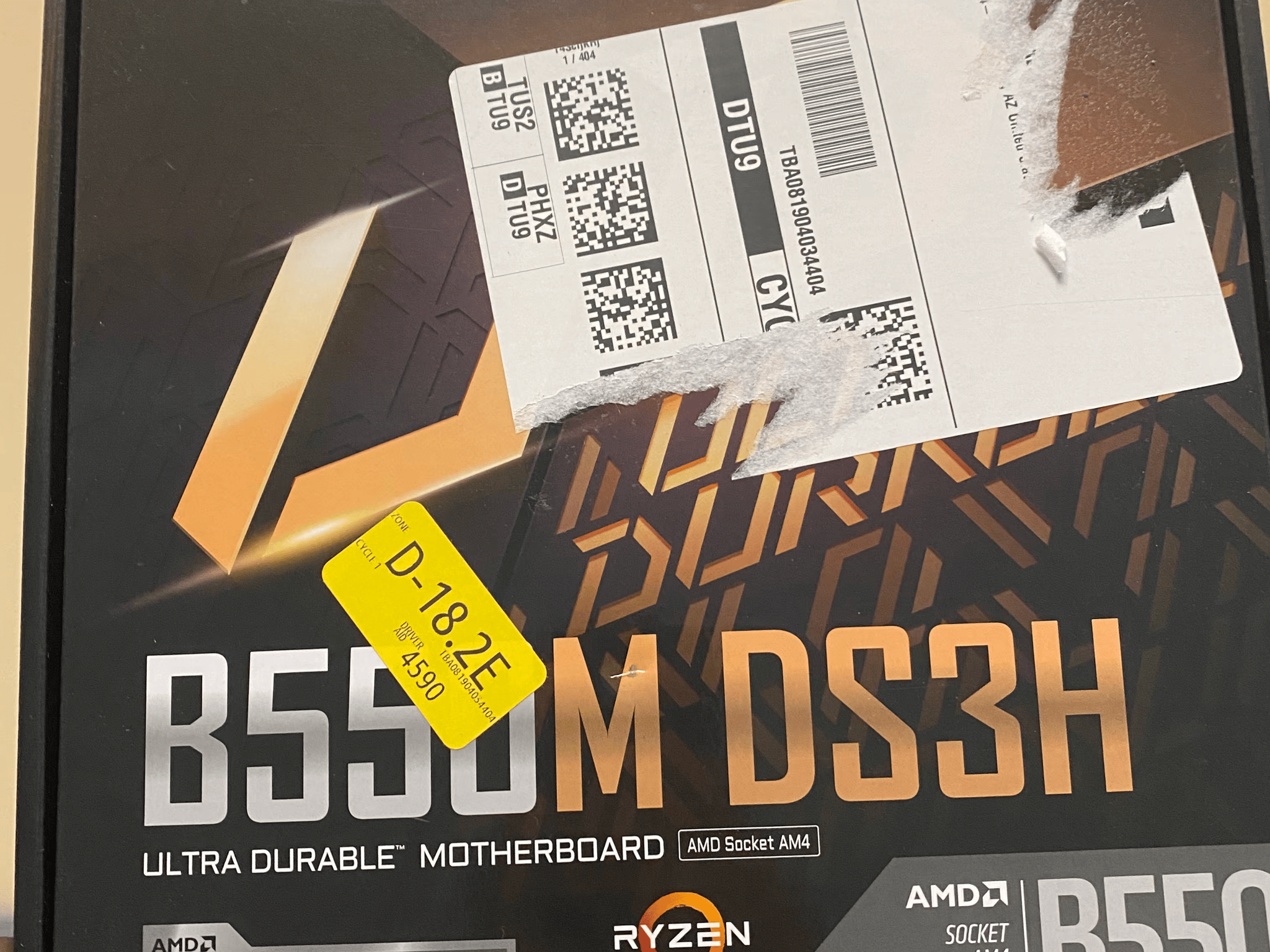 BNOB - Gigabyte B550M DS3H mATX AM4 Motherboard & Ryzen 5 3600x Combo